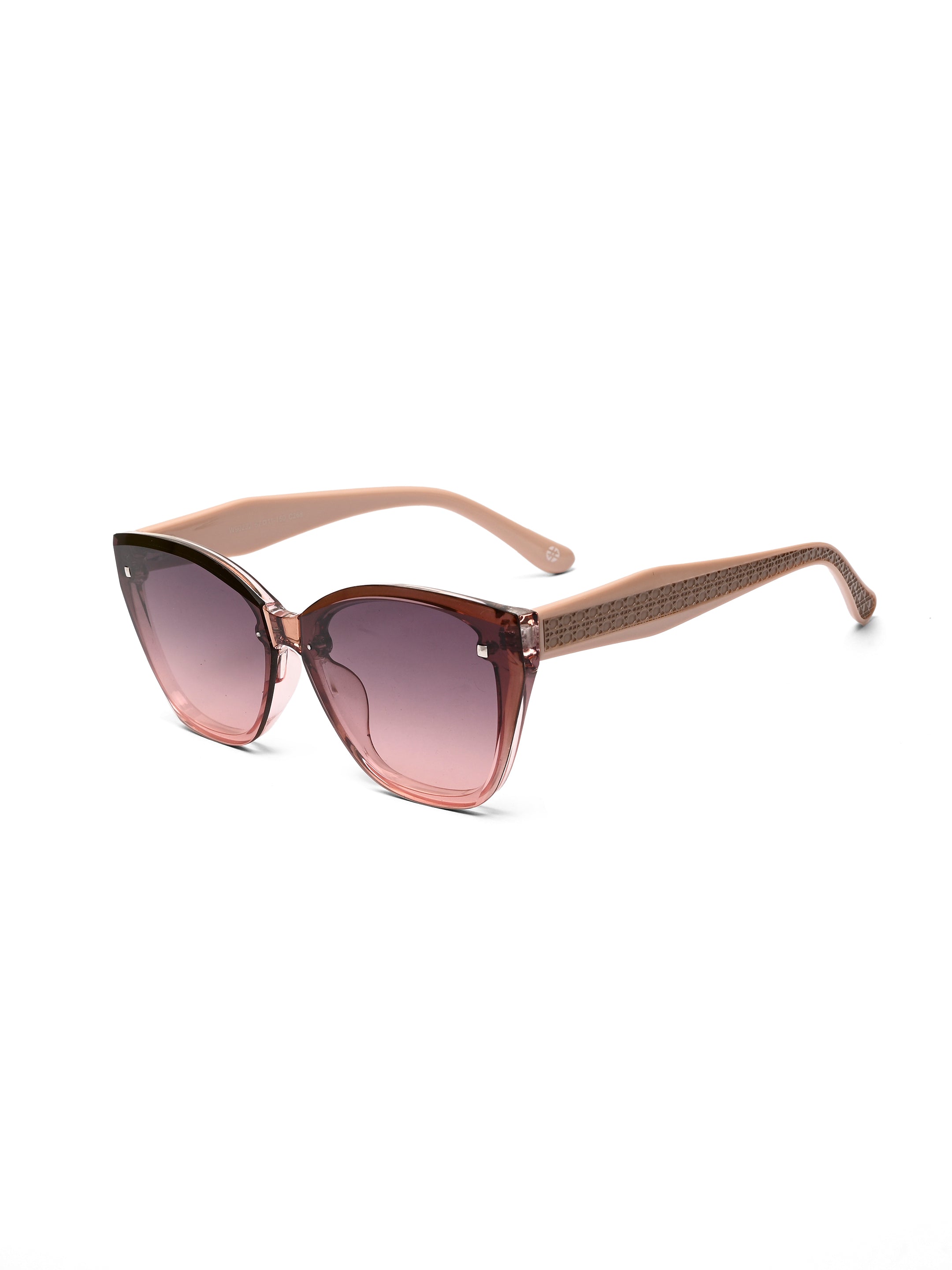Miron | Transparent Gradient Brown Large Full Rim Cateye Sunglasses for Women [UV-protected]