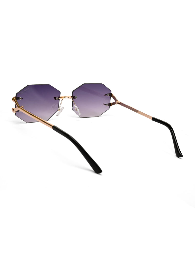 Talon | Gradient Purple Medium Rim Less Octagon Sunglasses for Men & Women [UV-protected]