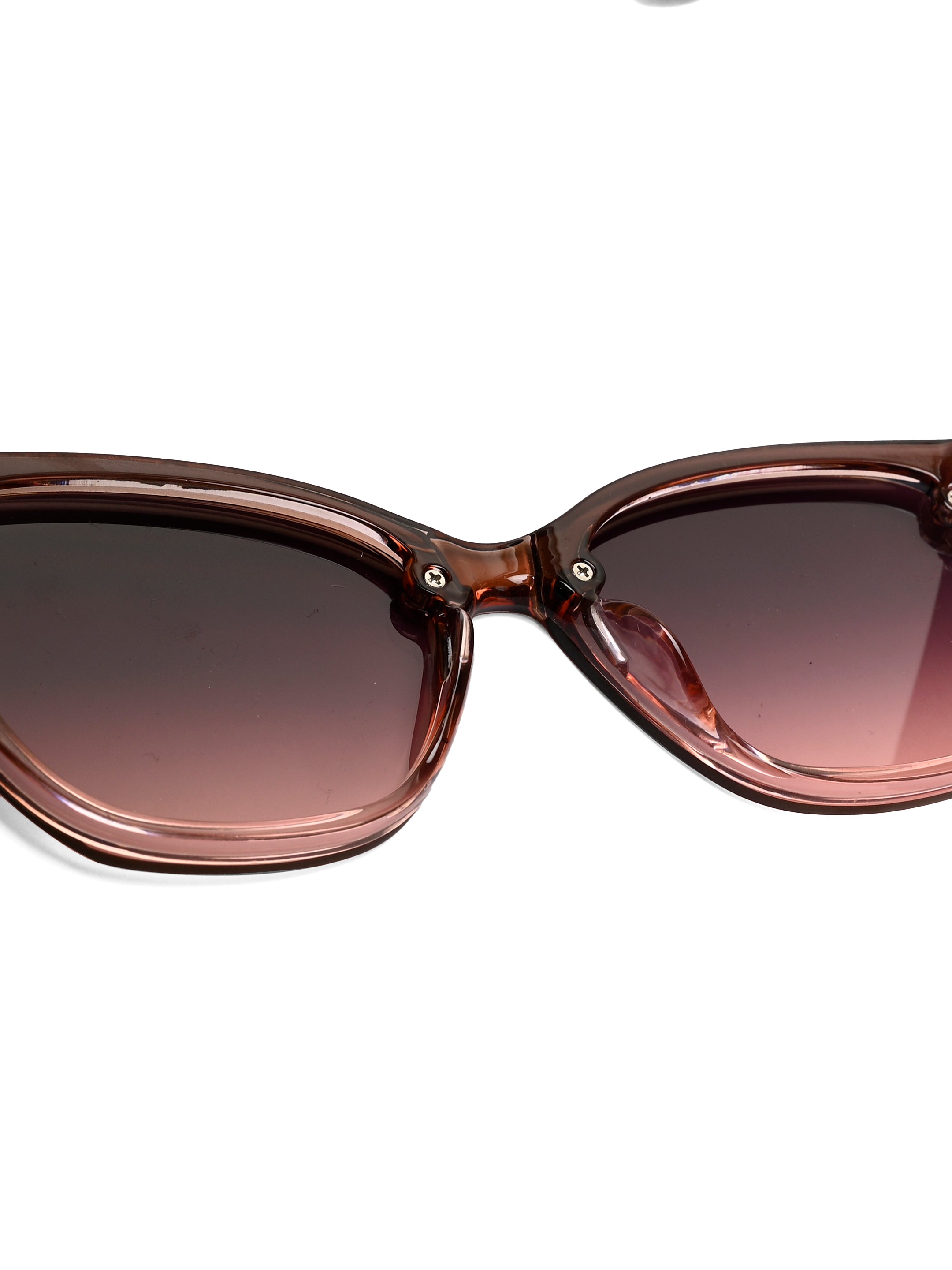 Miron | Transparent Gradient Brown Large Full Rim Cateye Sunglasses for Women [UV-protected]