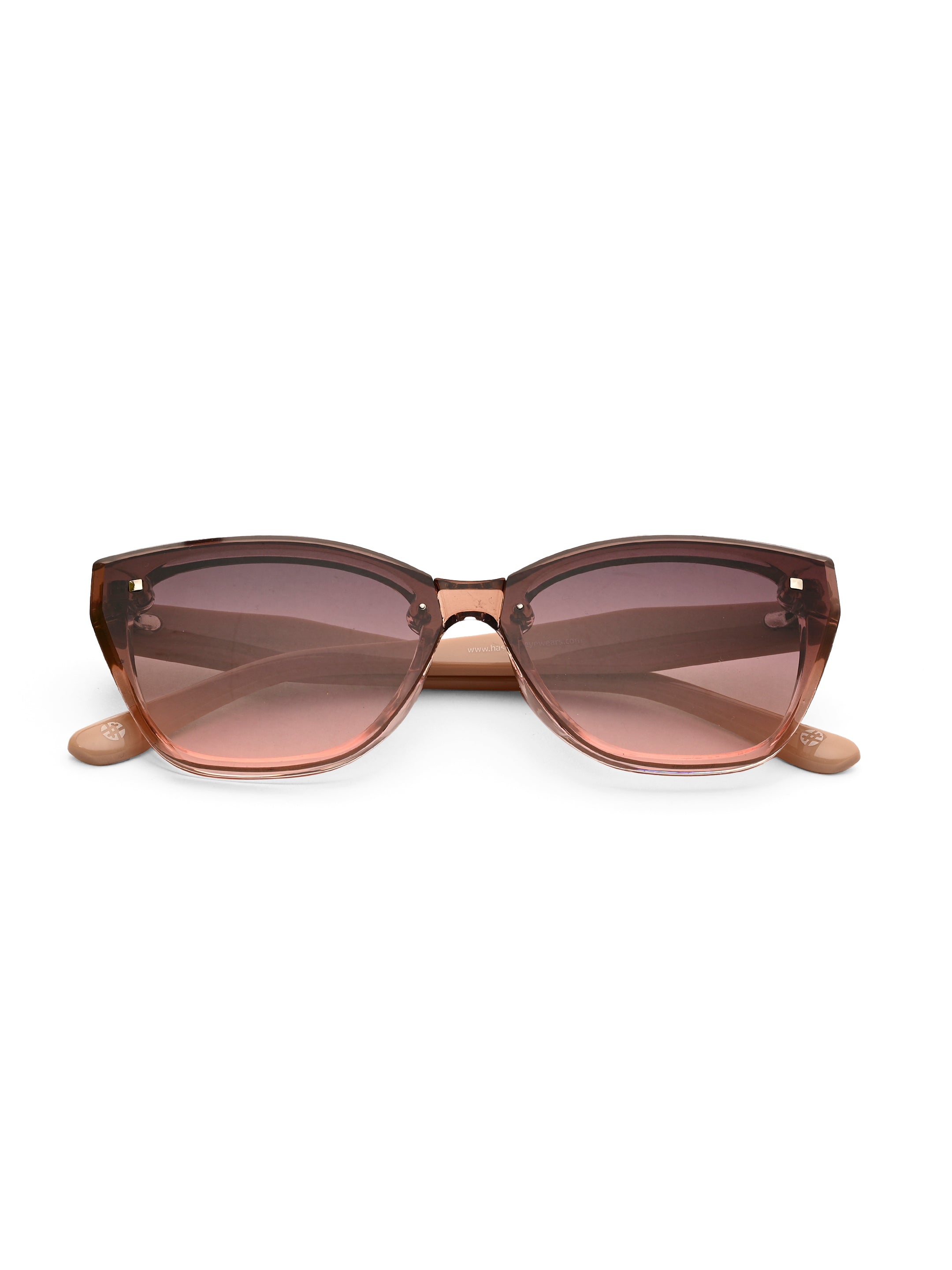 Miron | Transparent Gradient Brown Large Full Rim Cateye Sunglasses for Women [UV-protected]