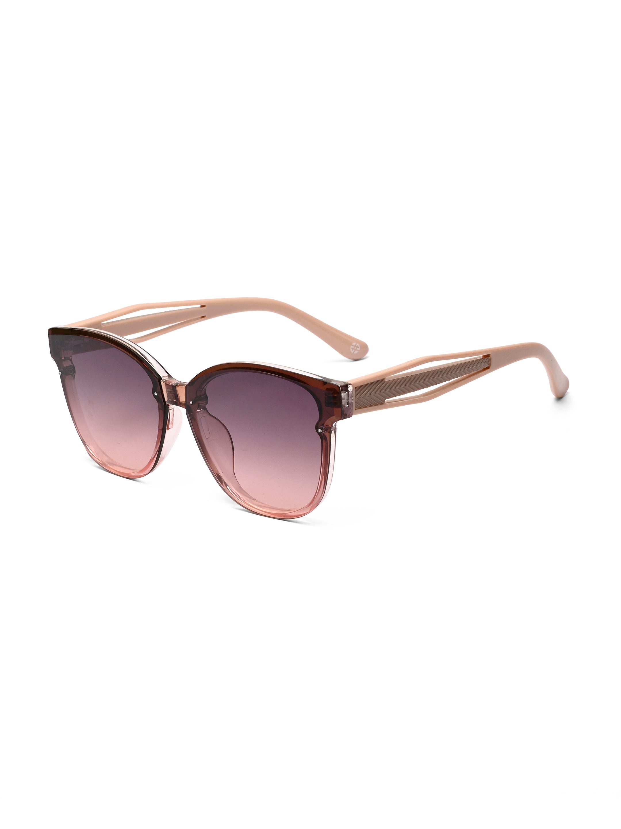 Kalira | Gradient Brown - Pink Large Full Rim Cateye Sunglasses for Women [UV-protected]