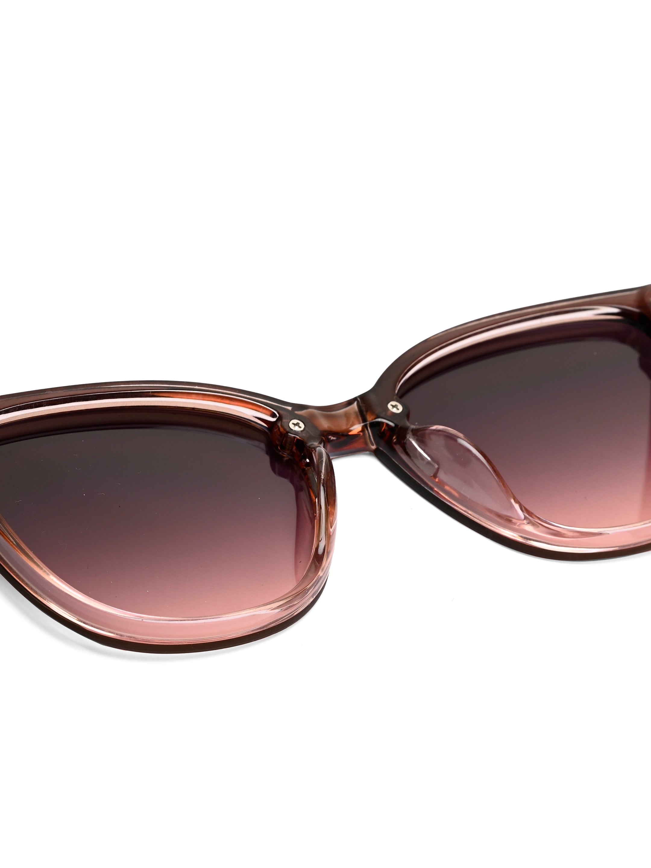 Kalira | Gradient Brown - Pink Large Full Rim Cateye Sunglasses for Women [UV-protected]