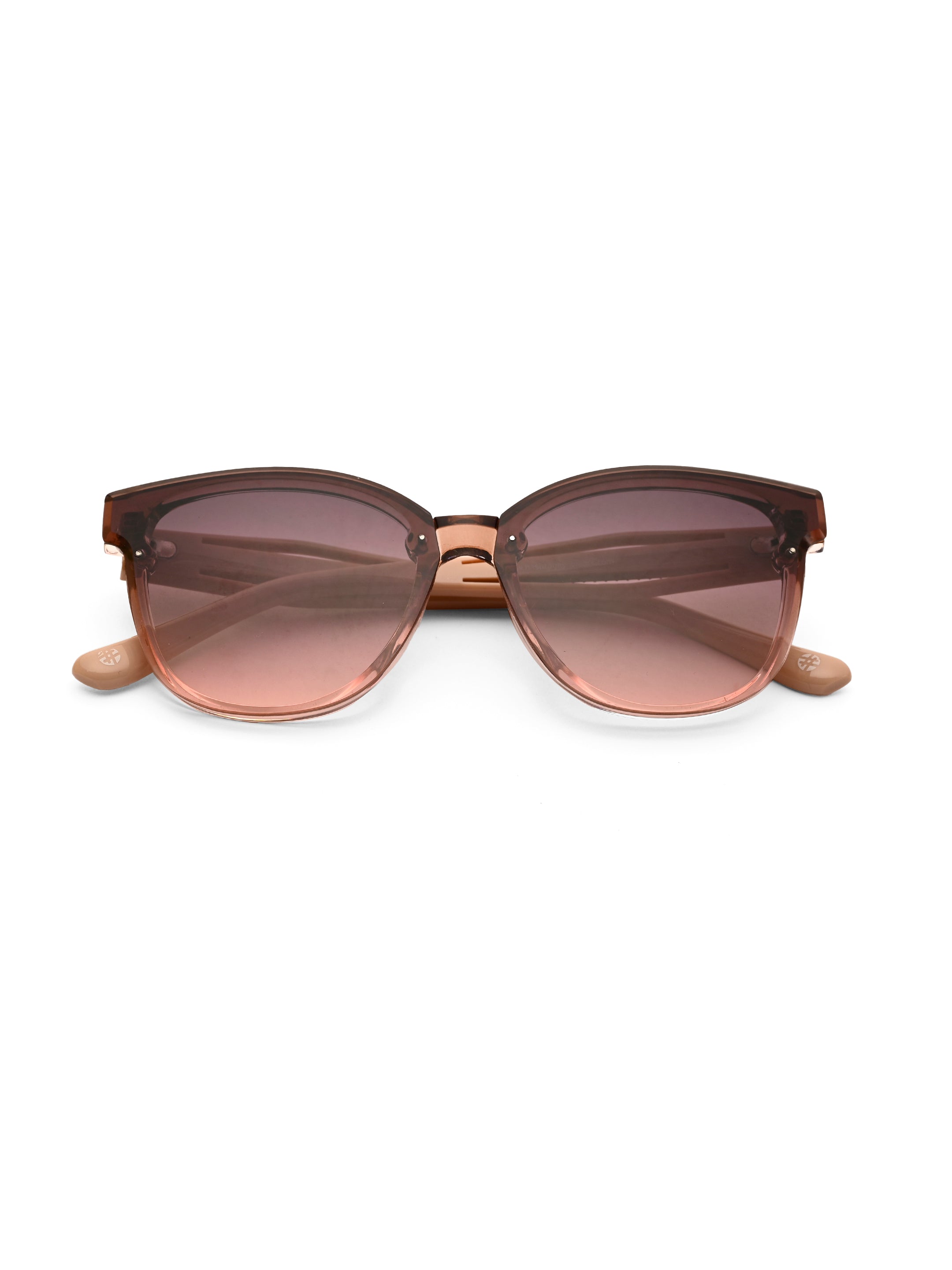 Kalira | Gradient Brown - Pink Large Full Rim Cateye Sunglasses for Women [UV-protected]