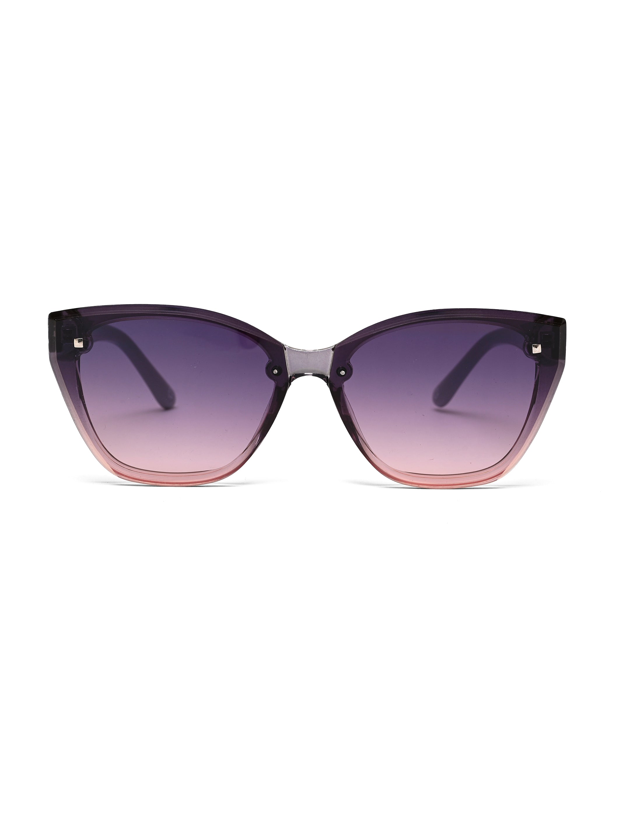 Miron | Gradient Grey - Pink Large Full Rim Cateye Sunglasses for Women [UV-protected]