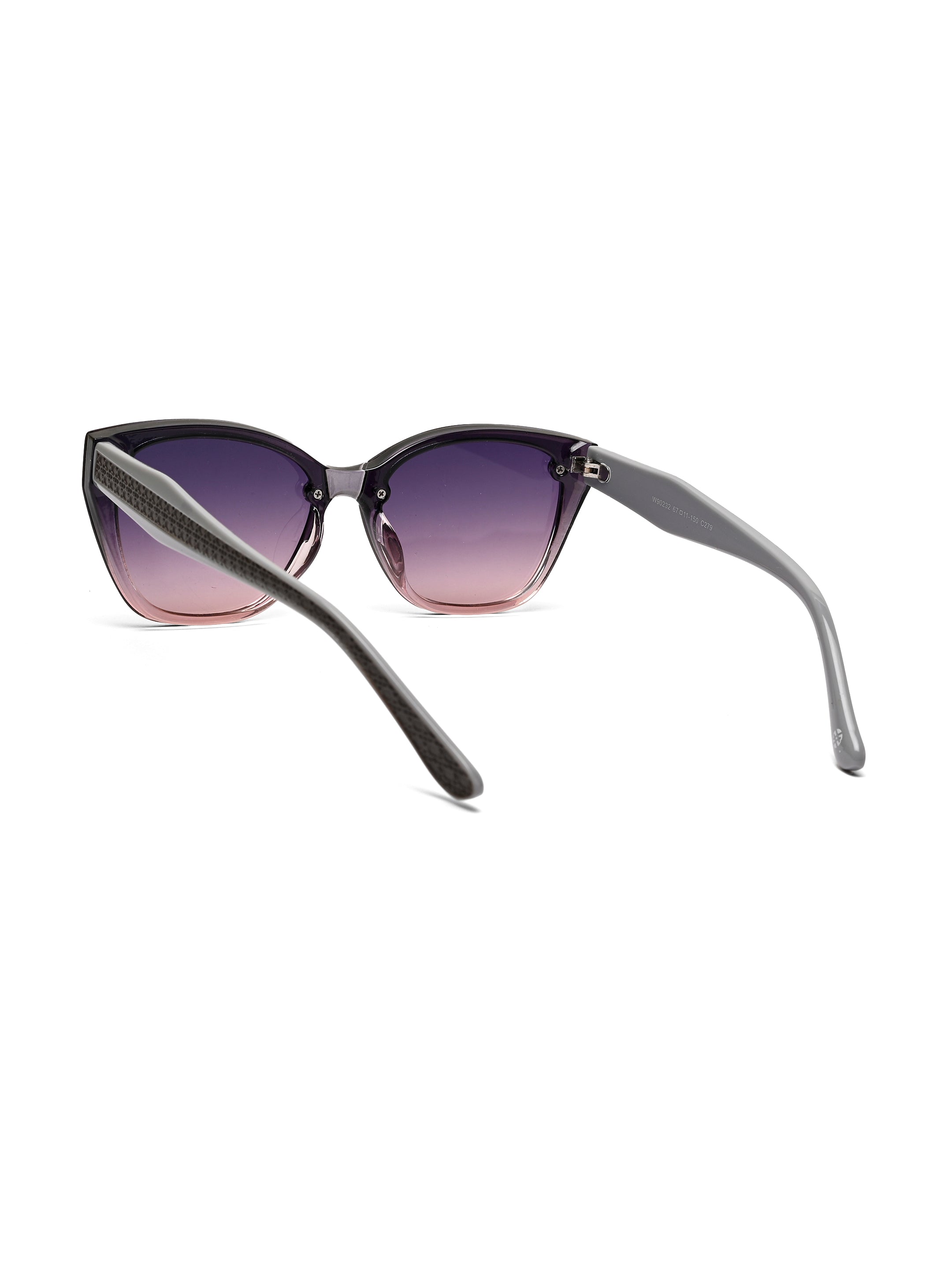 Miron | Gradient Grey - Pink Large Full Rim Cateye Sunglasses for Women [UV-protected]