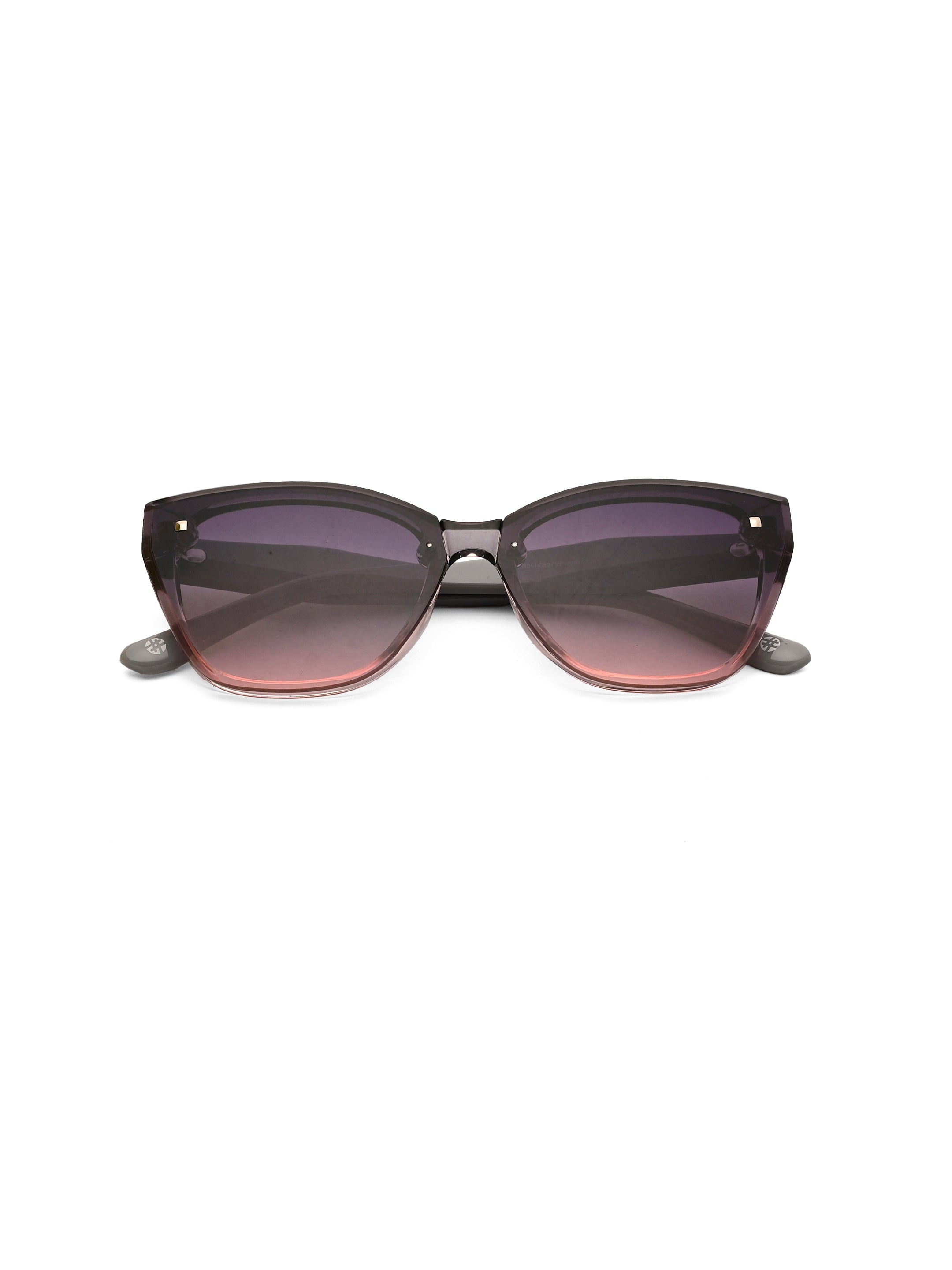Miron | Gradient Grey - Pink Large Full Rim Cateye Sunglasses for Women [UV-protected]