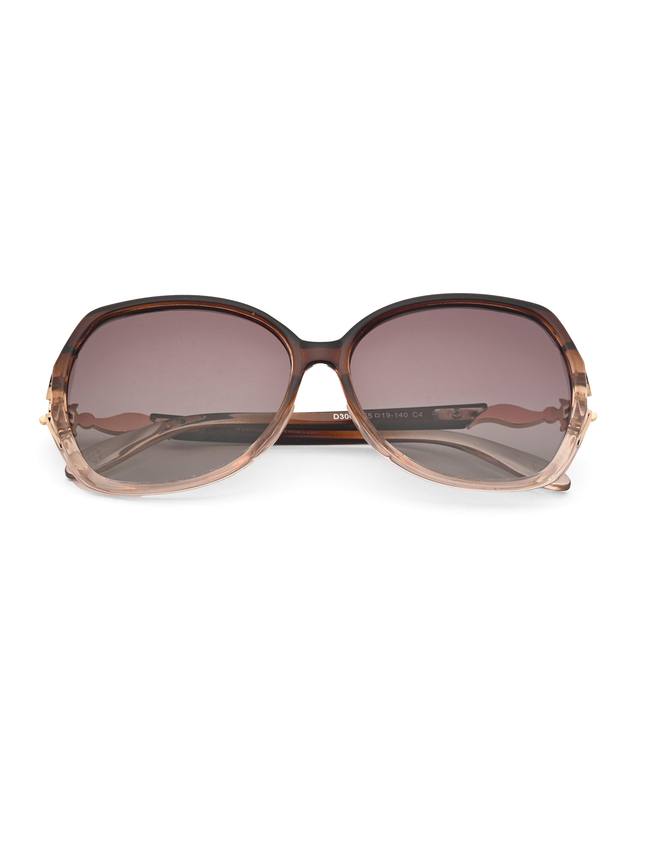 Lunara | Gradient Brown Large Full Rim Butterfly Sunglasses for Women [Polarized]