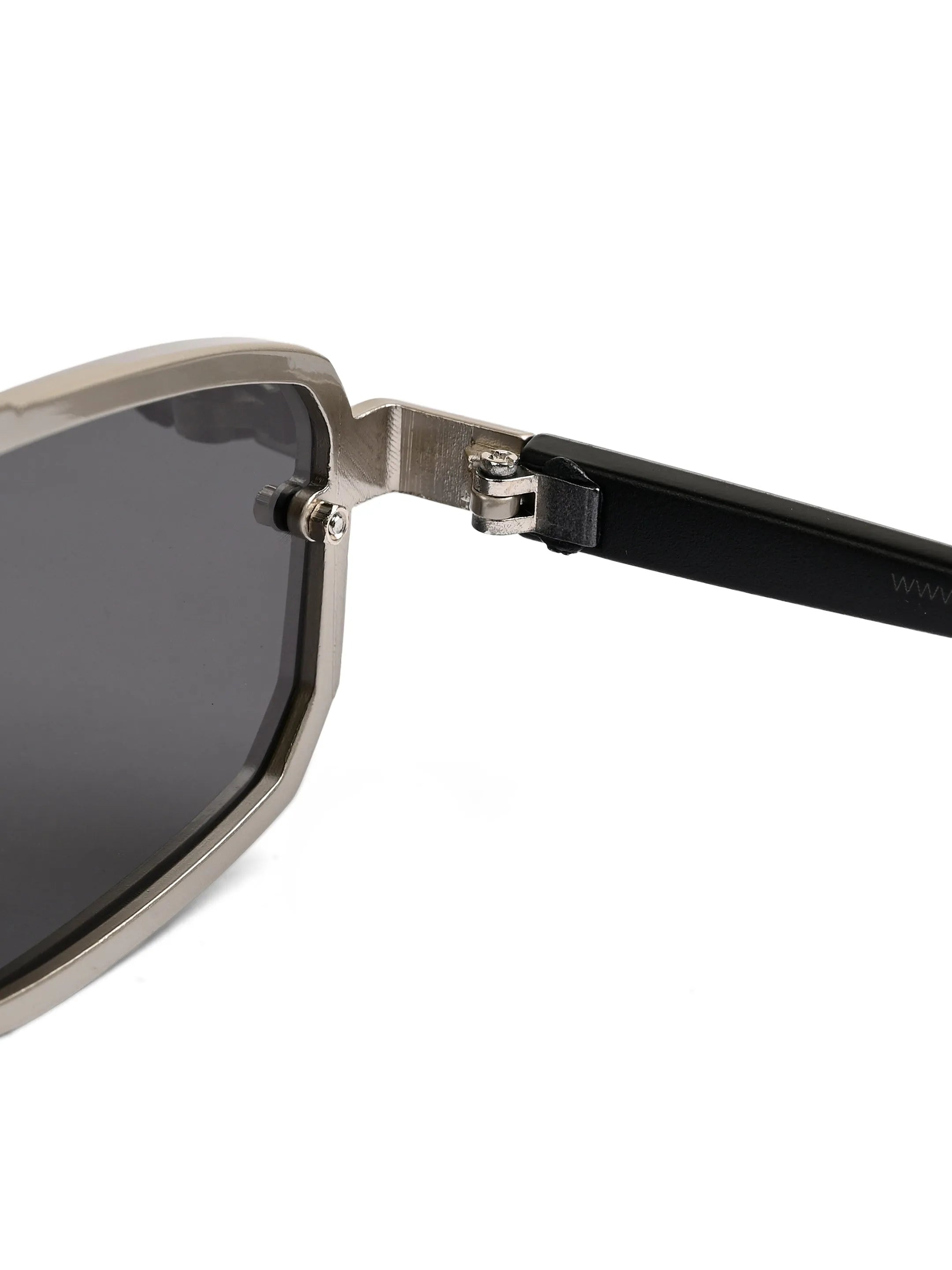 Shadron | Silver Medium Full Rim RECTANGLE Sunglasses for Men [UV-protected]