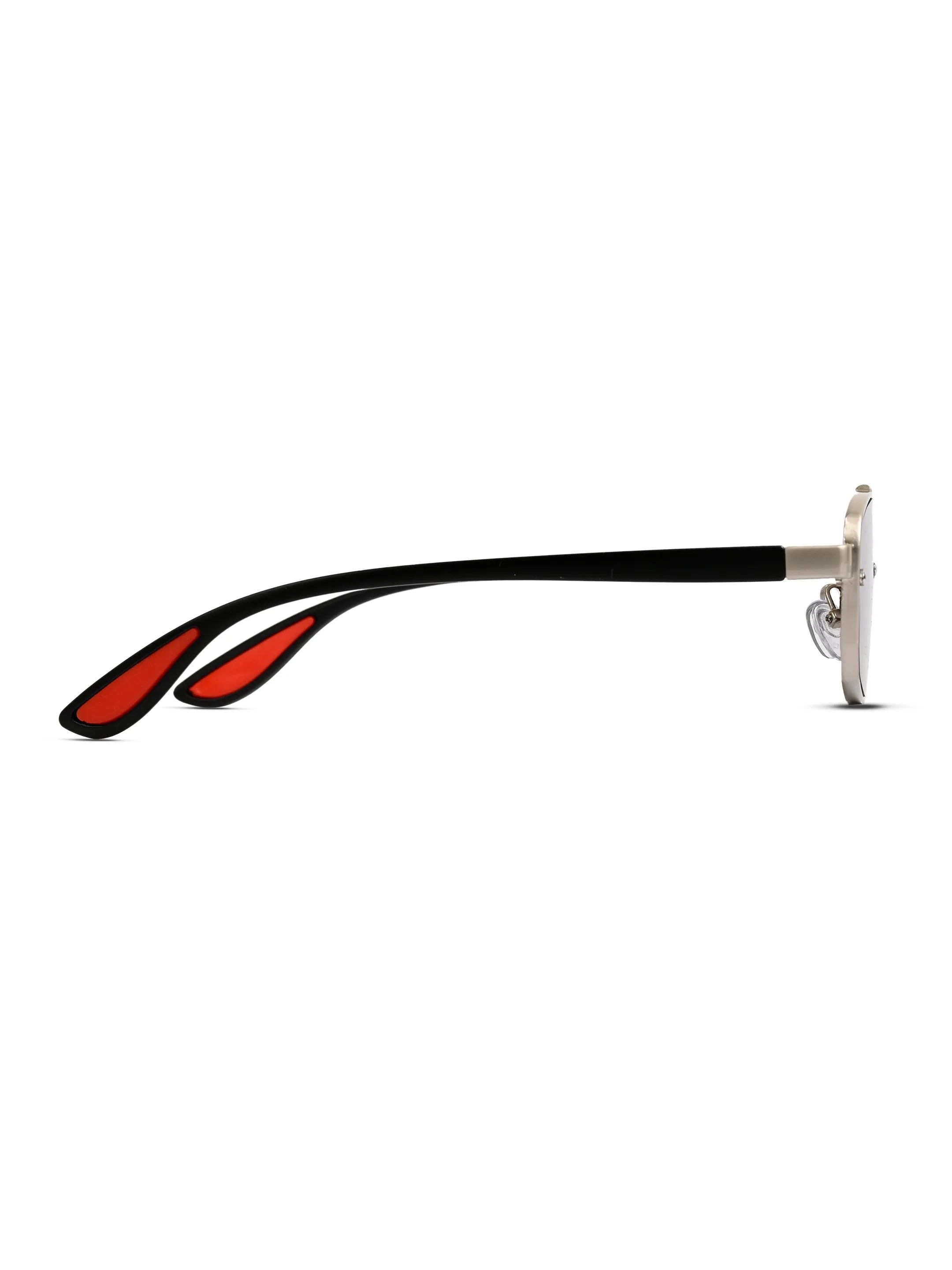 Shadron | Silver Medium Full Rim RECTANGLE Sunglasses for Men [UV-protected]