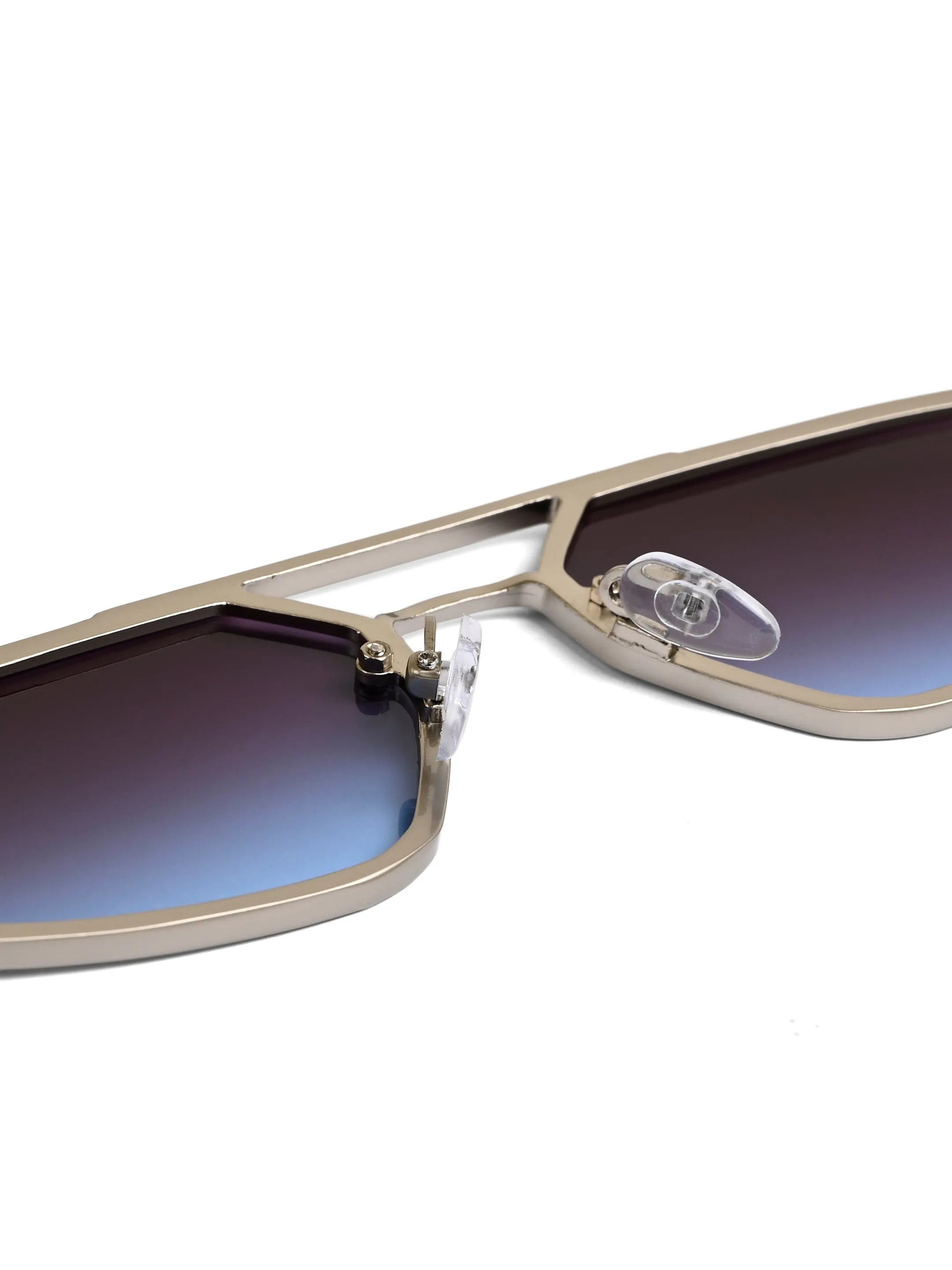 Shadron | Gradient Grey & Blue Medium Full Rim RECTANGLE Sunglasses for Men [UV-protected]