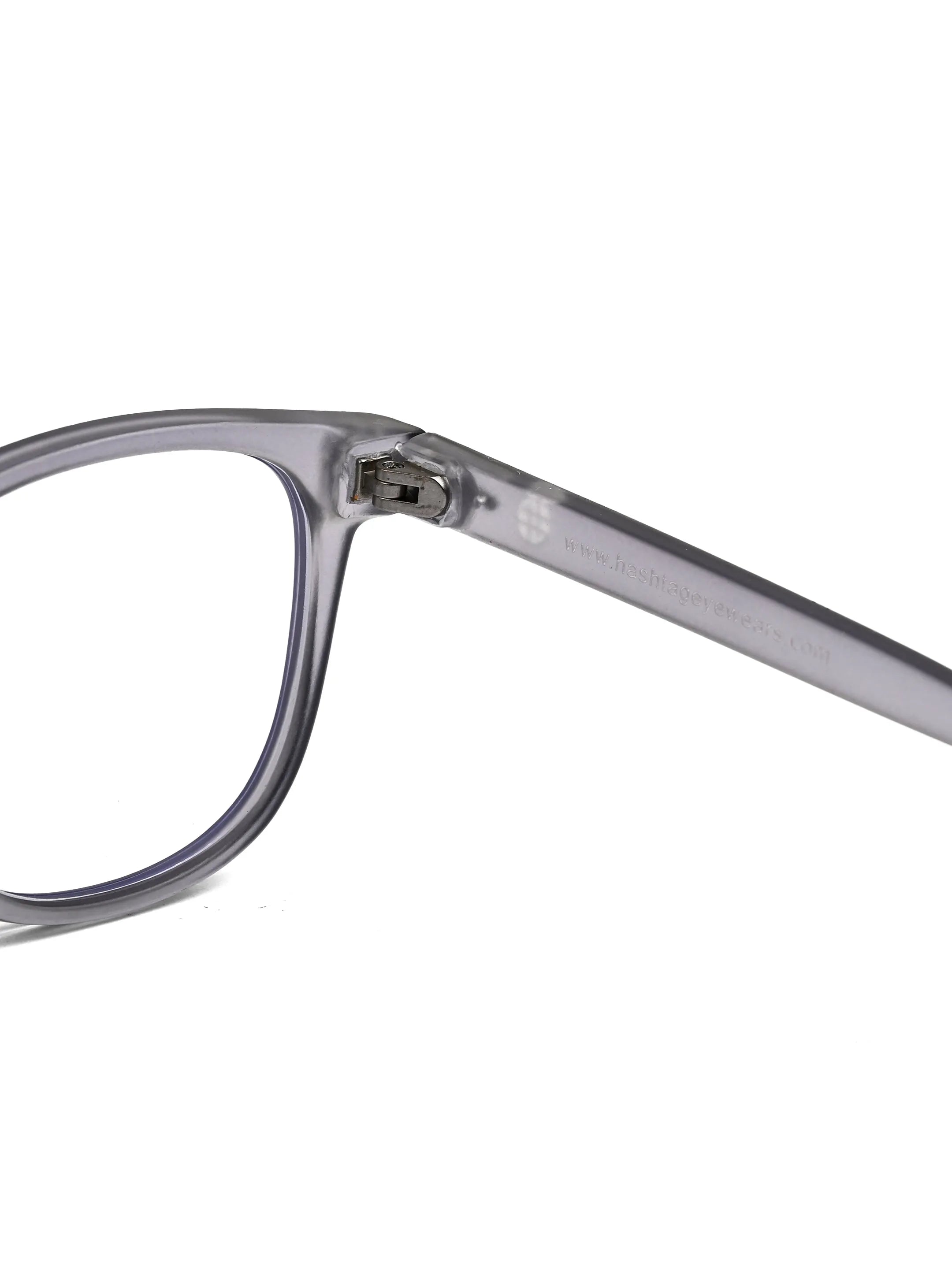 Rivena | Smoke Small Full Rim Square Computer Glasses for Men & Women [Blue Block]