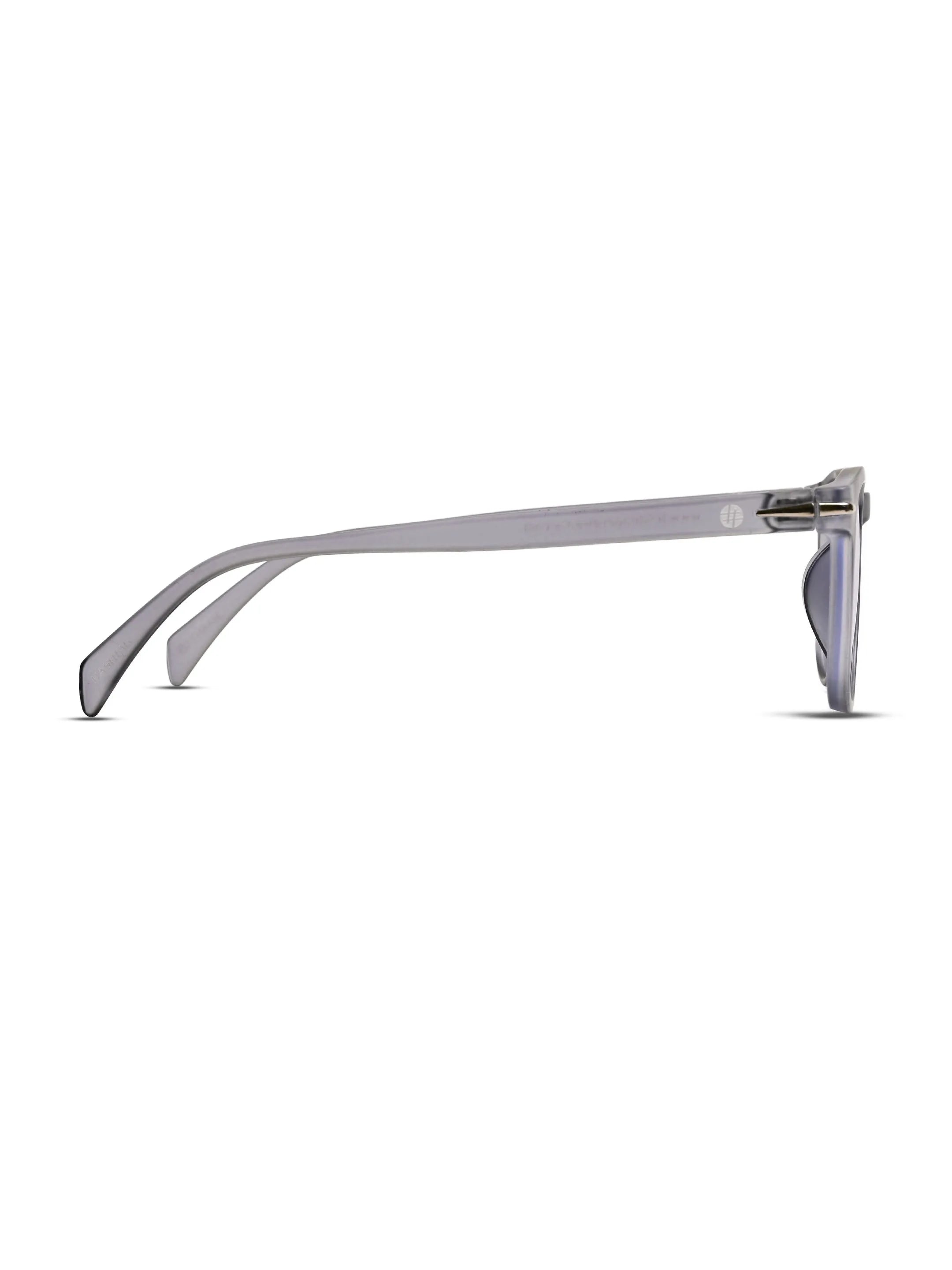 Rivena | Smoke Small Full Rim Square Computer Glasses for Men & Women [Blue Block]