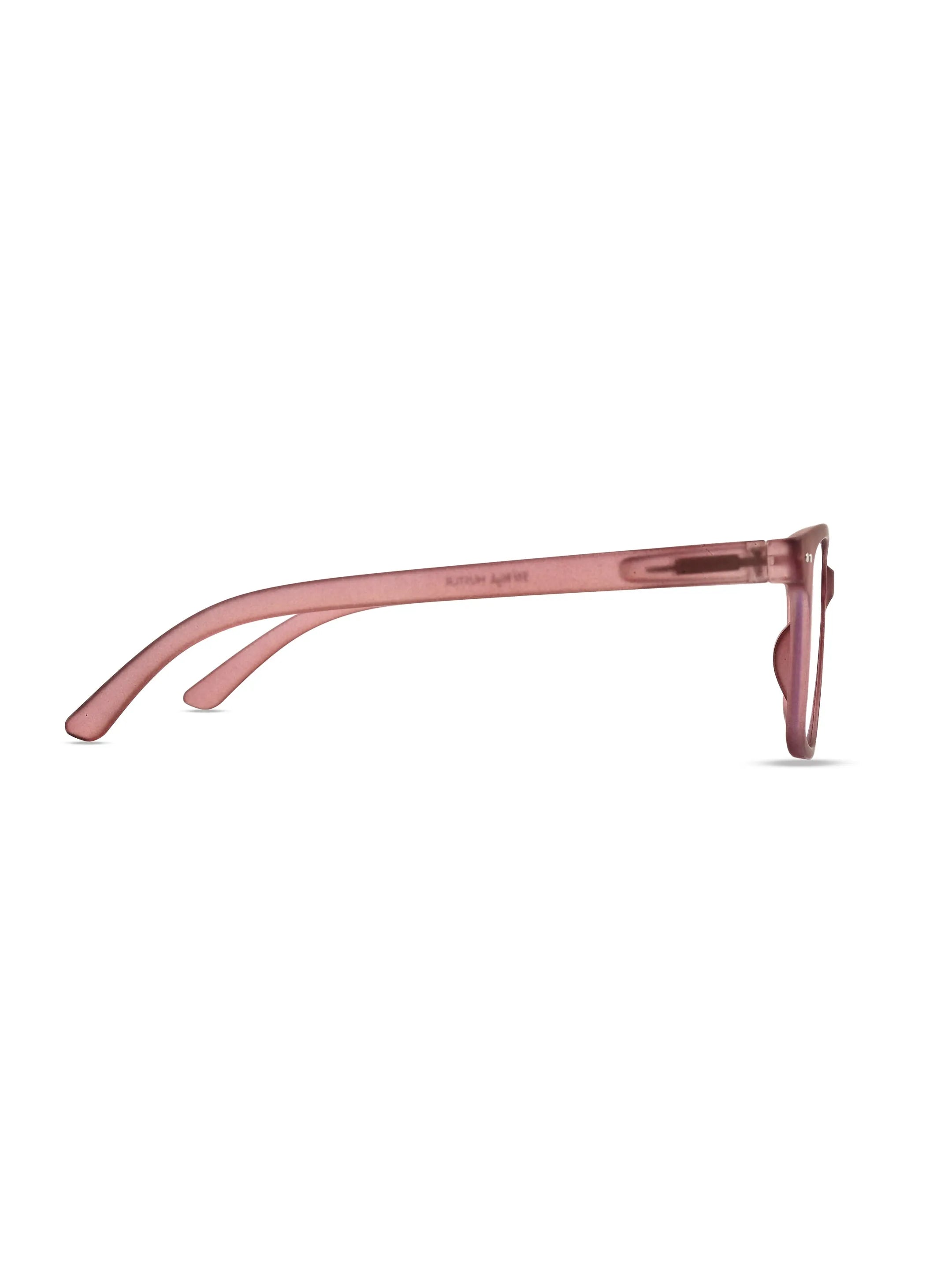 NexEye | Transparent Mate Maroon Medium Full Rim RECTANGLE Computer Glasses for Men & Women [Blue Block]