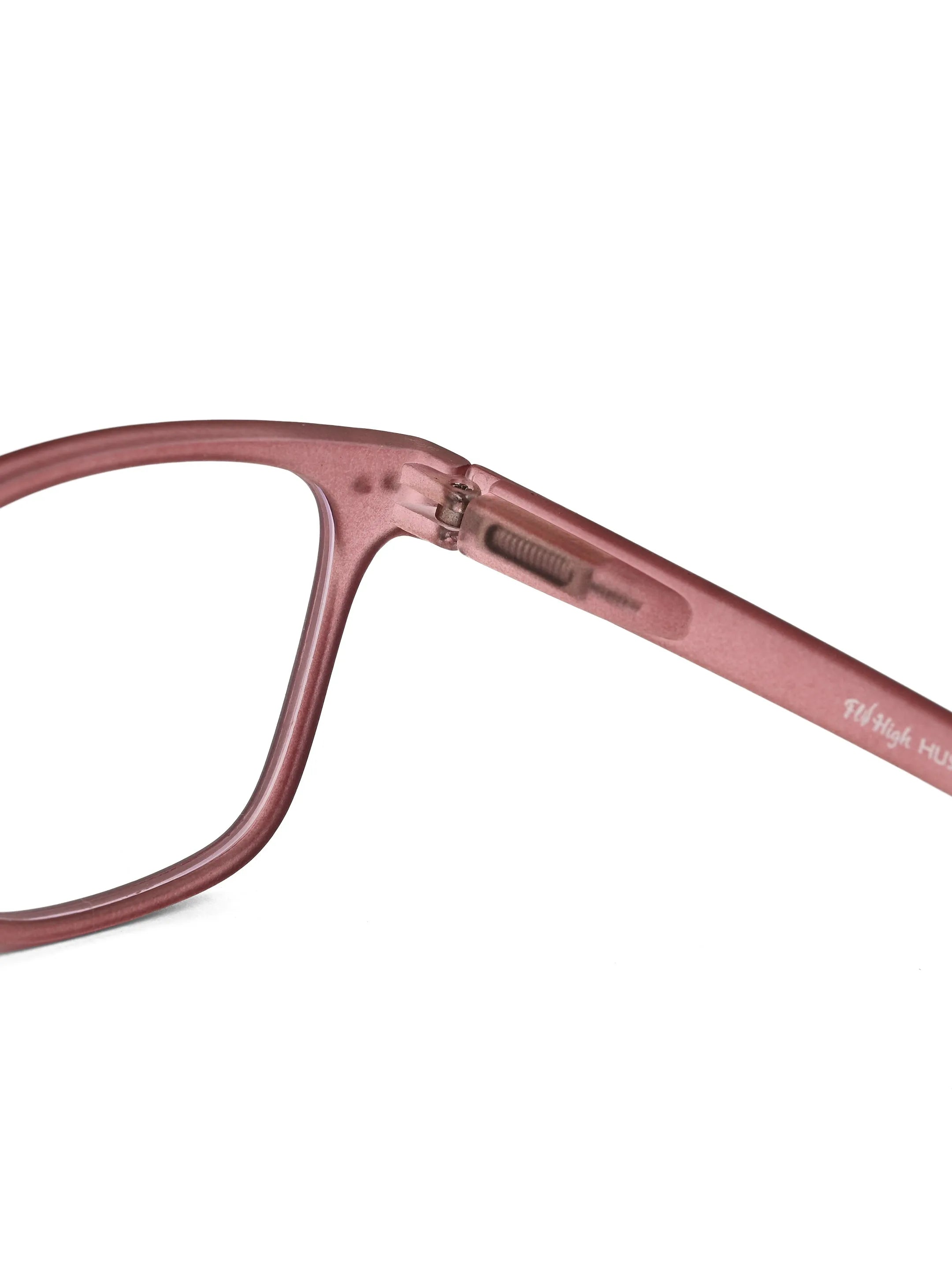 NexEye | Transparent Mate Maroon Medium Full Rim RECTANGLE Computer Glasses for Men & Women [Blue Block]