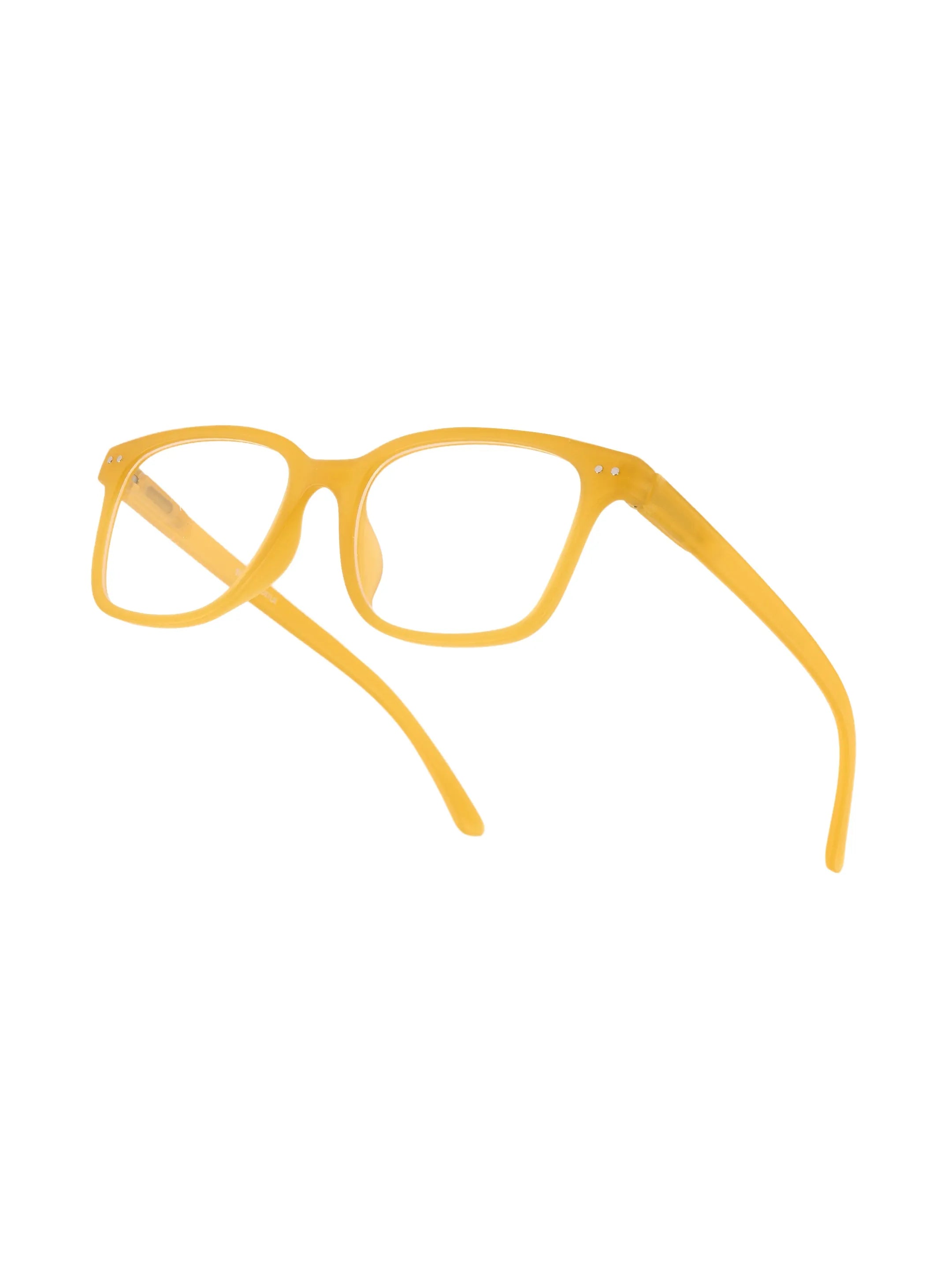 NexEye | Transparent Orange Medium Full Rim RECTANGLE Computer Glasses for Men & Women [Blue Block]