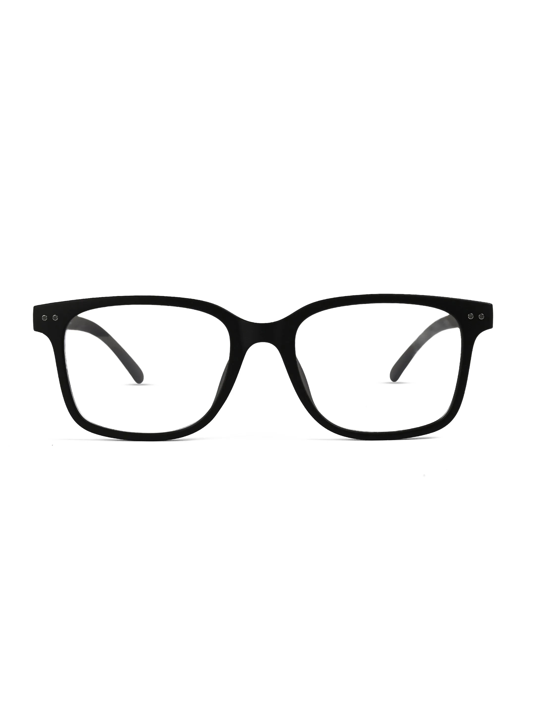 NexEye | Black Medium Full Rim RECTANGLE Computer Glasses for Men & Women [Blue Block]