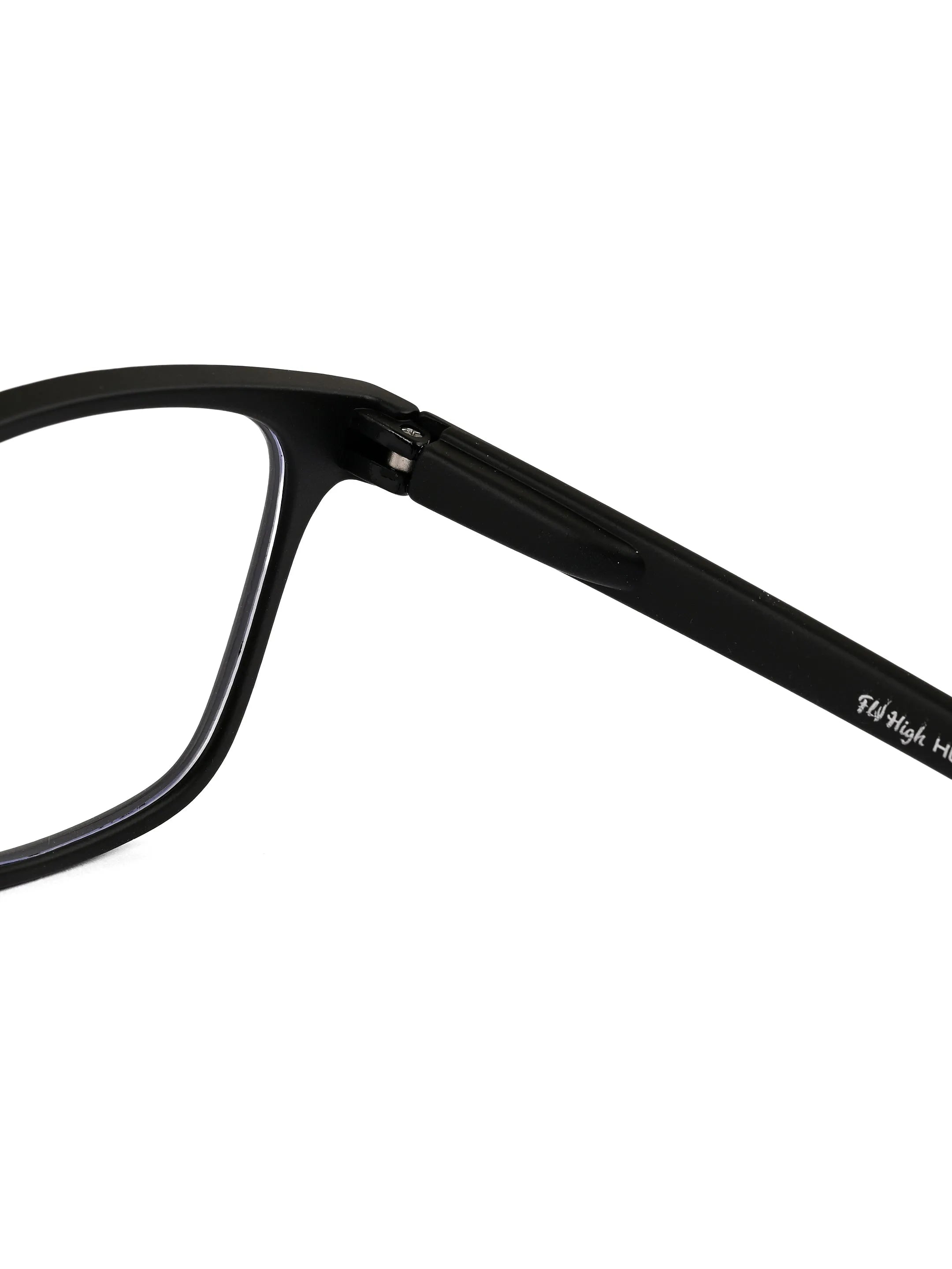 NexEye | Black Medium Full Rim RECTANGLE Computer Glasses for Men & Women [Blue Block]