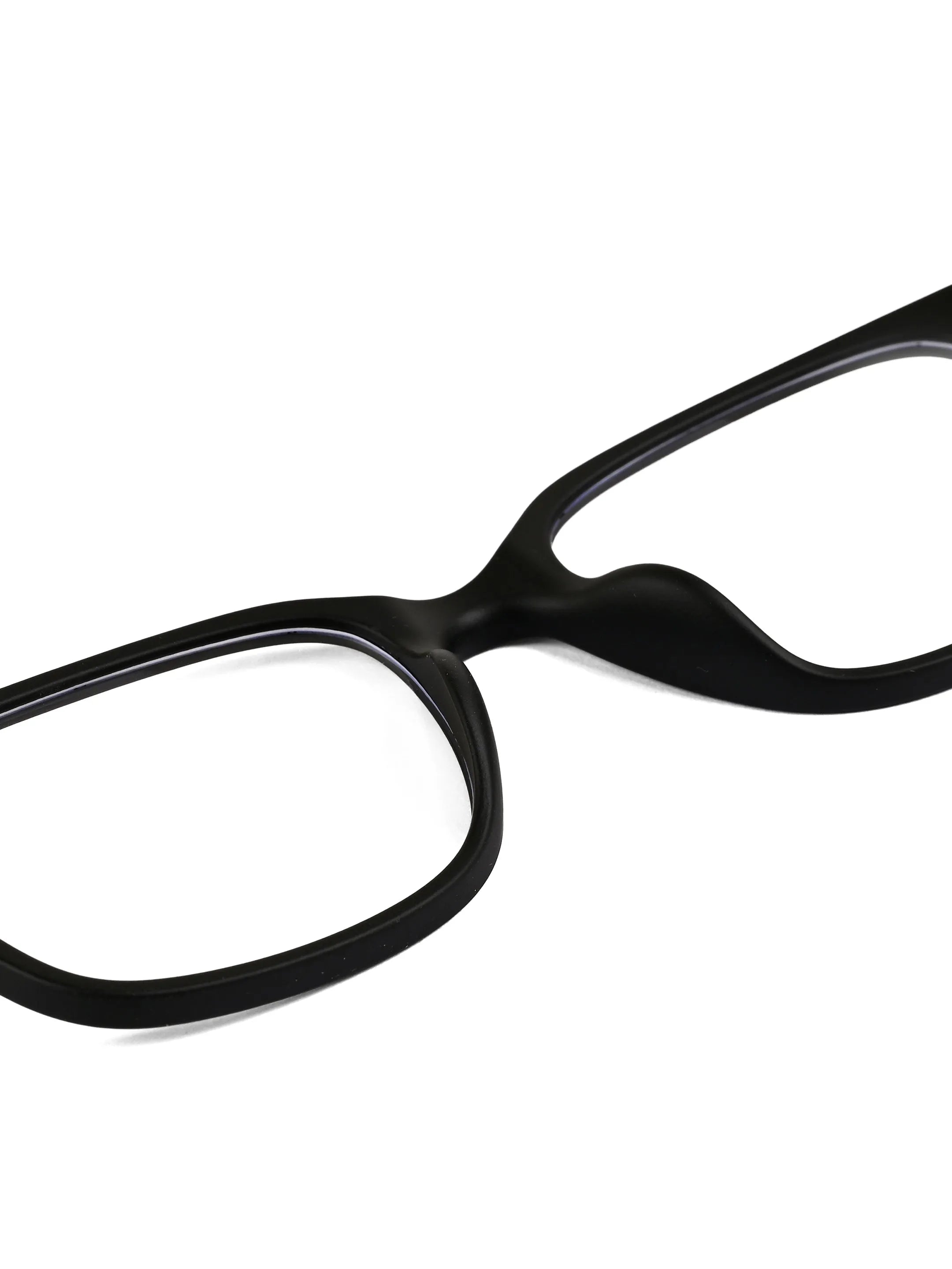NexEye | Black Medium Full Rim RECTANGLE Computer Glasses for Men & Women [Blue Block]