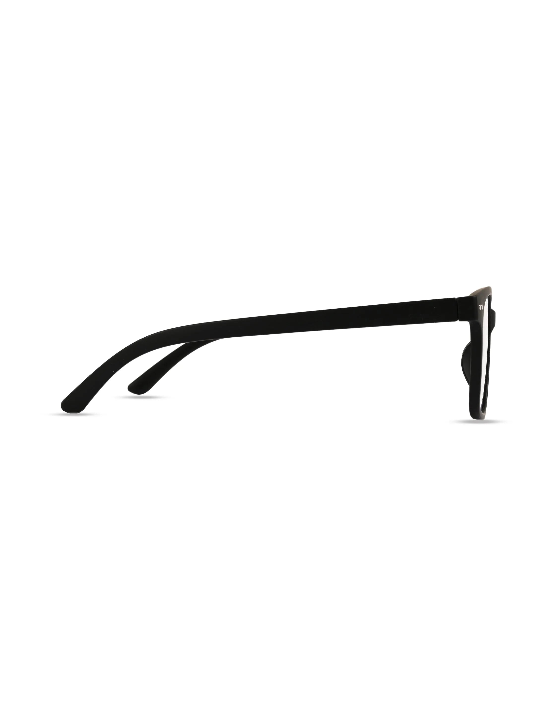 NexEye | Black Medium Full Rim RECTANGLE Computer Glasses for Men & Women [Blue Block]