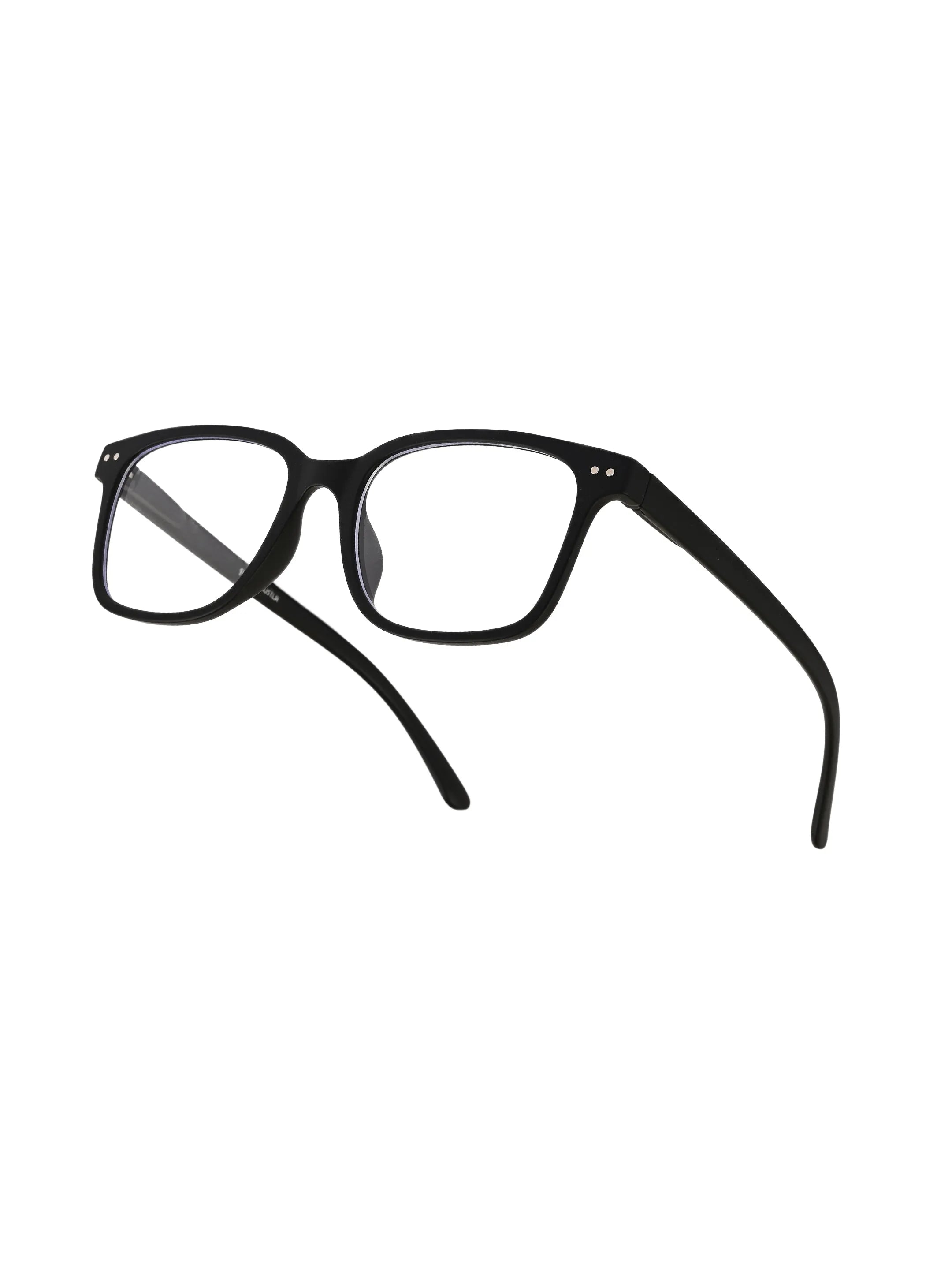 NexEye | Black Medium Full Rim RECTANGLE Computer Glasses for Men & Women [Blue Block]
