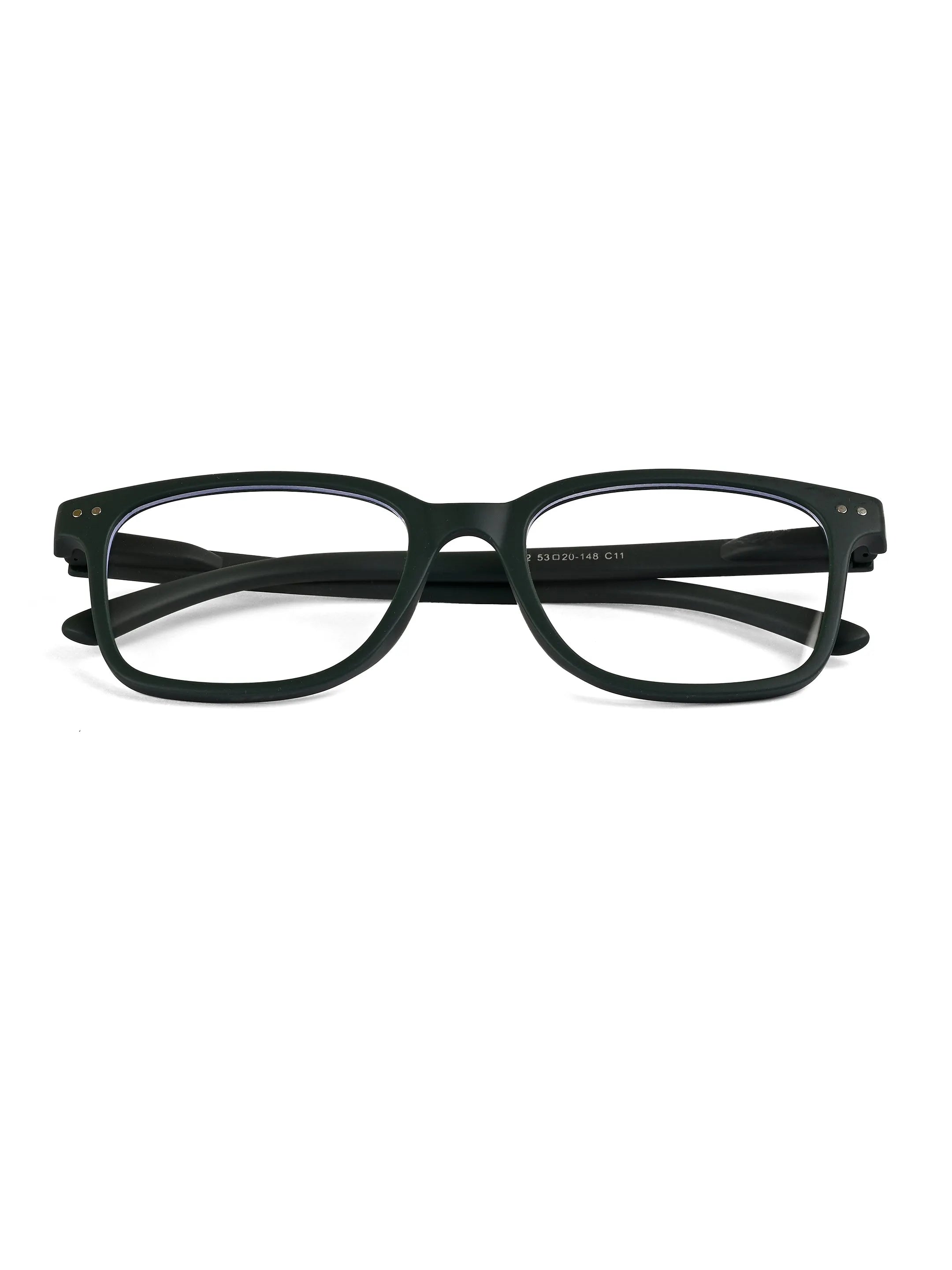 NexEye | Green Medium Full Rim RECTANGLE Computer Glasses for Men & Women [Blue Block]
