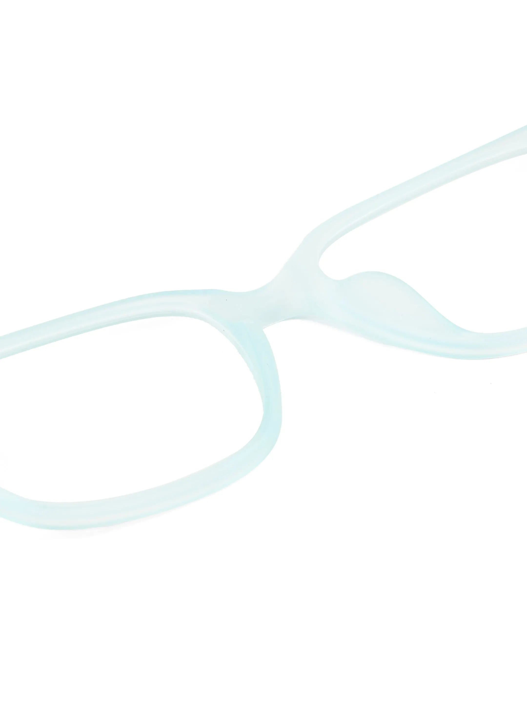 NexEye | Transparent Light Skyblue Medium Full Rim RECTANGLE Computer Glasses for Men & Women [Blue Block]