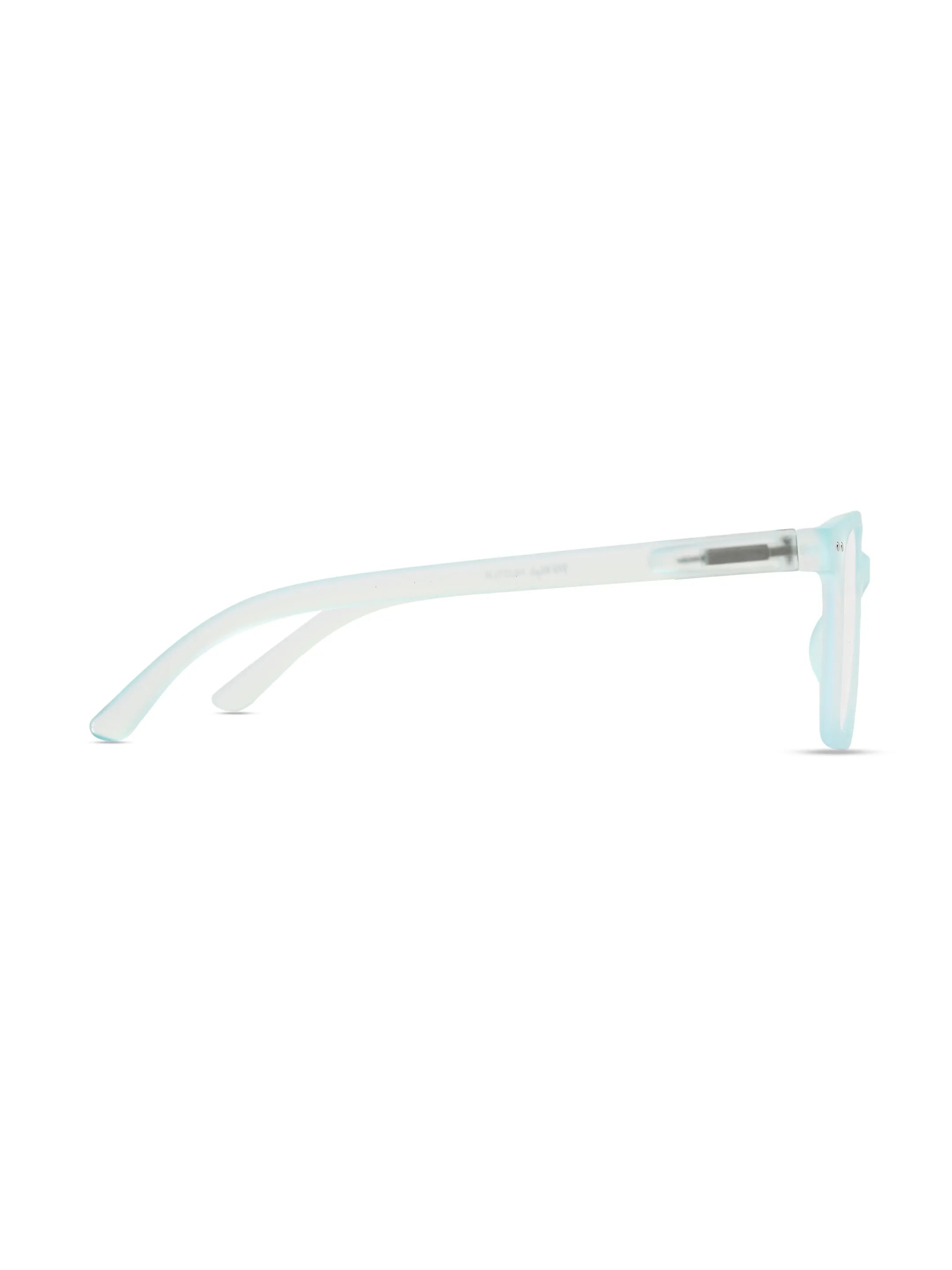 NexEye | Transparent Light Skyblue Medium Full Rim RECTANGLE Computer Glasses for Men & Women [Blue Block]