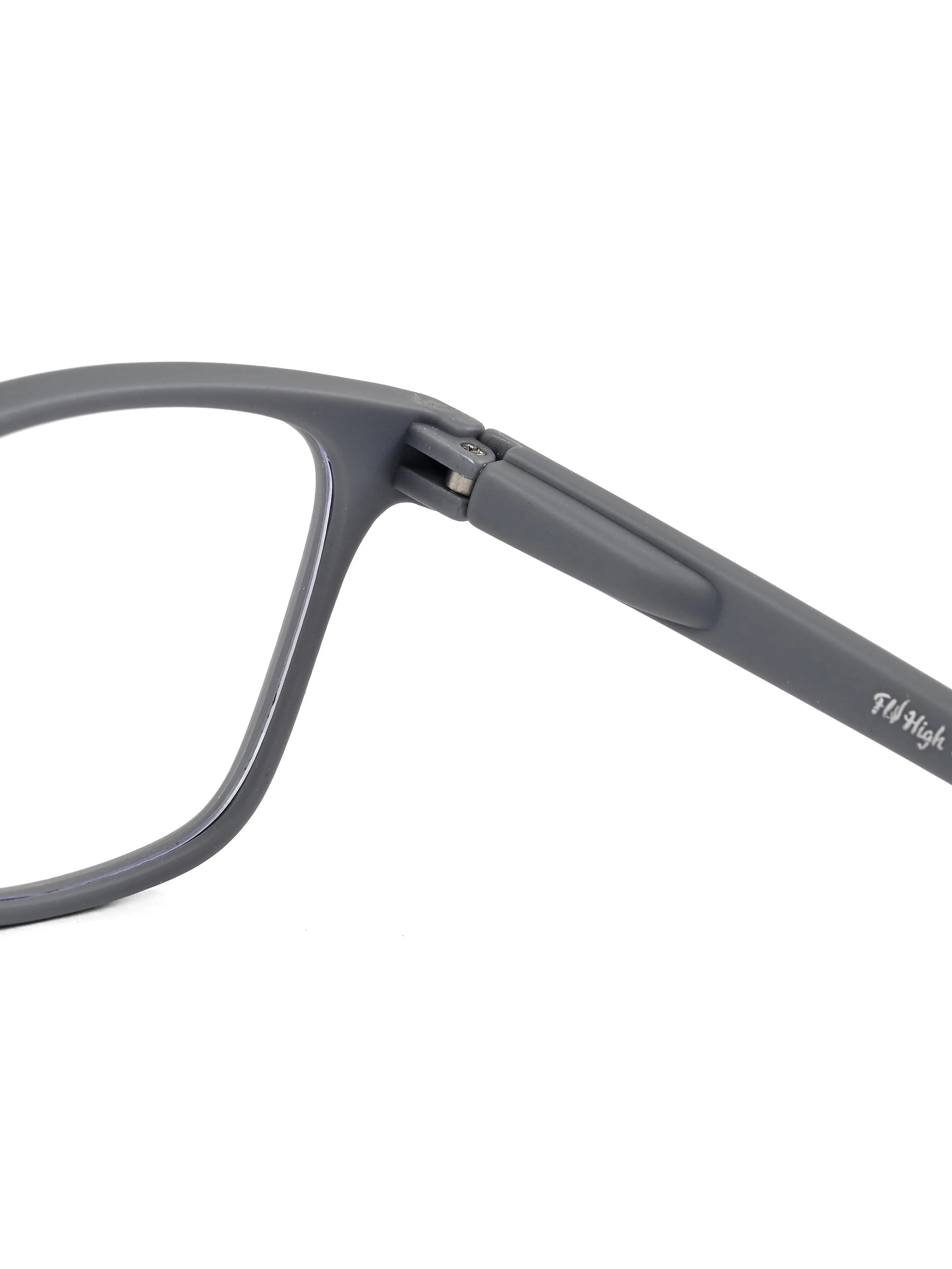 NexEye | Grey Medium Full Rim RECTANGLE Computer Glasses for Men & Women [Blue Block]