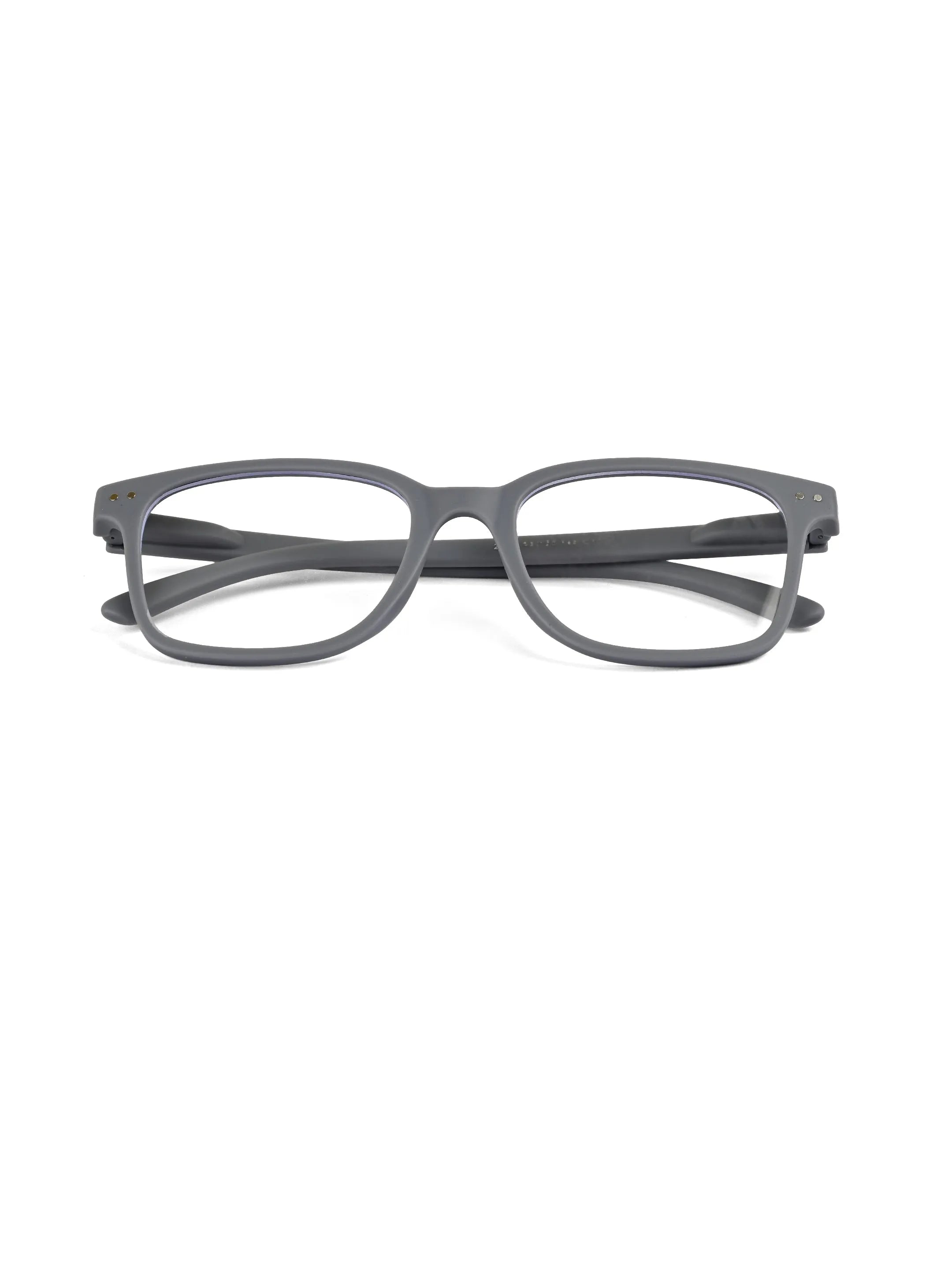 NexEye | Grey Medium Full Rim RECTANGLE Computer Glasses for Men & Women [Blue Block]