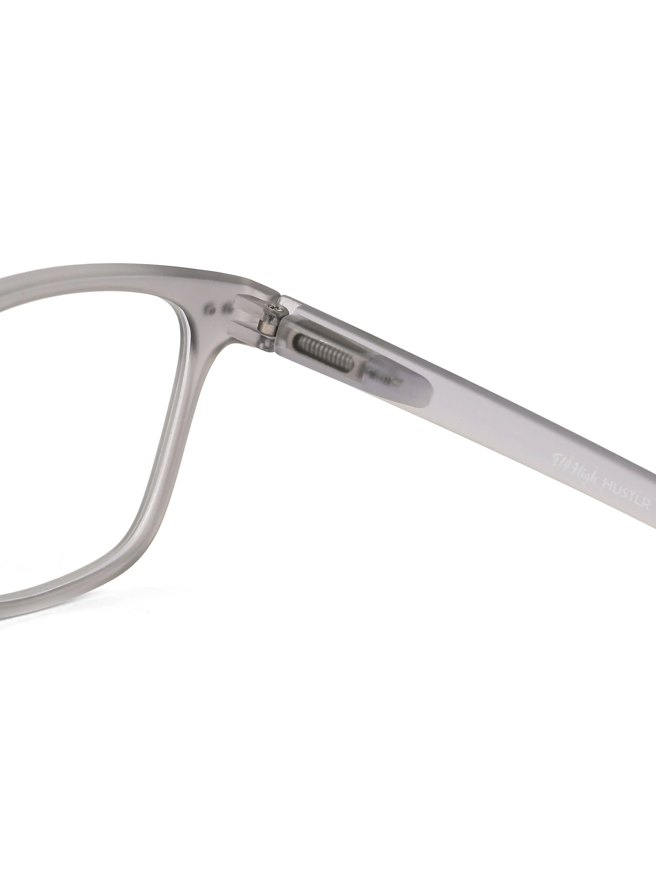 NexEye | Transparent Smoke Medium Full Rim RECTANGLE Computer Glasses for Men & Women [Blue Block]