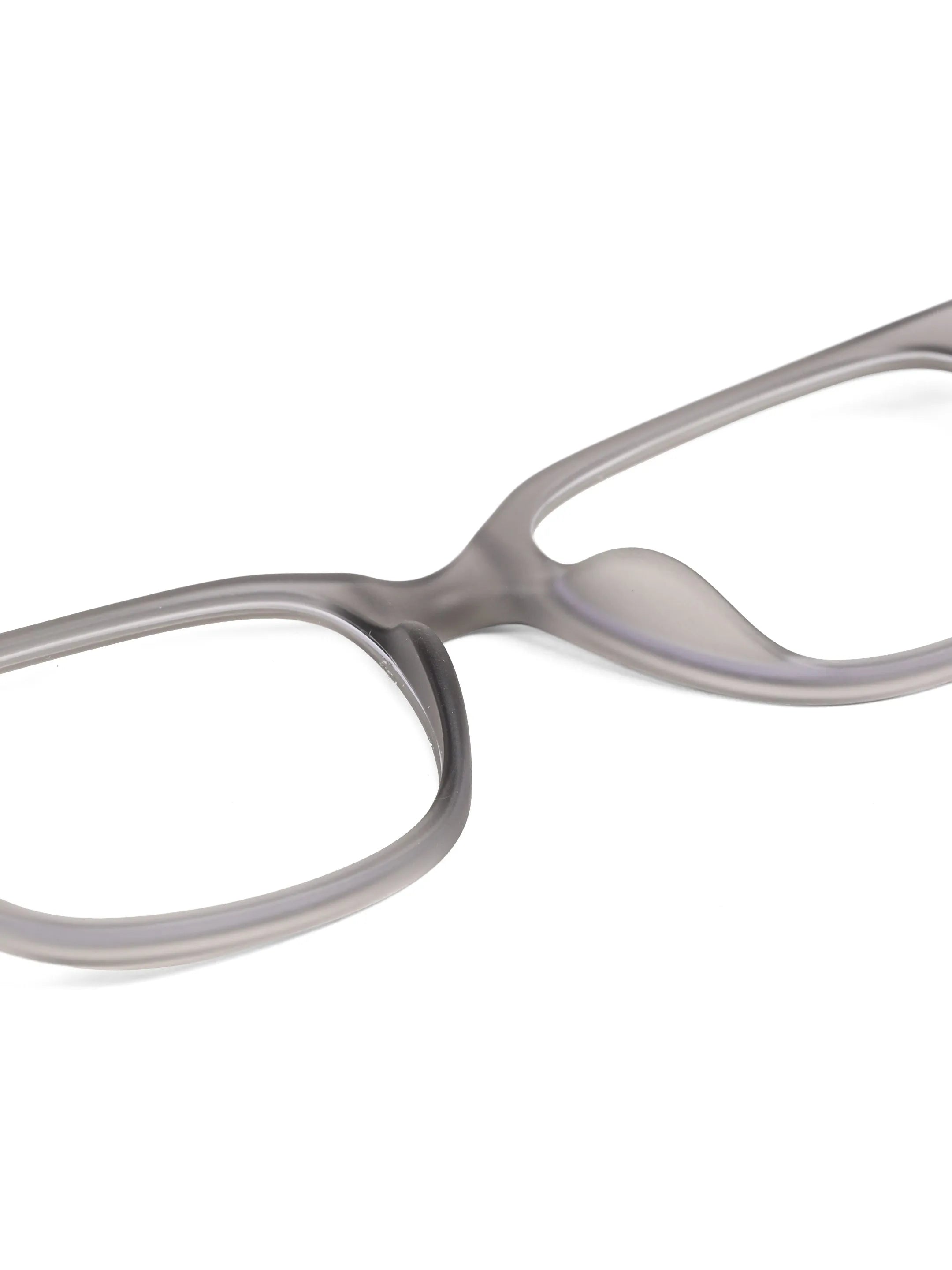 NexEye | Transparent Smoke Medium Full Rim RECTANGLE Computer Glasses for Men & Women [Blue Block]