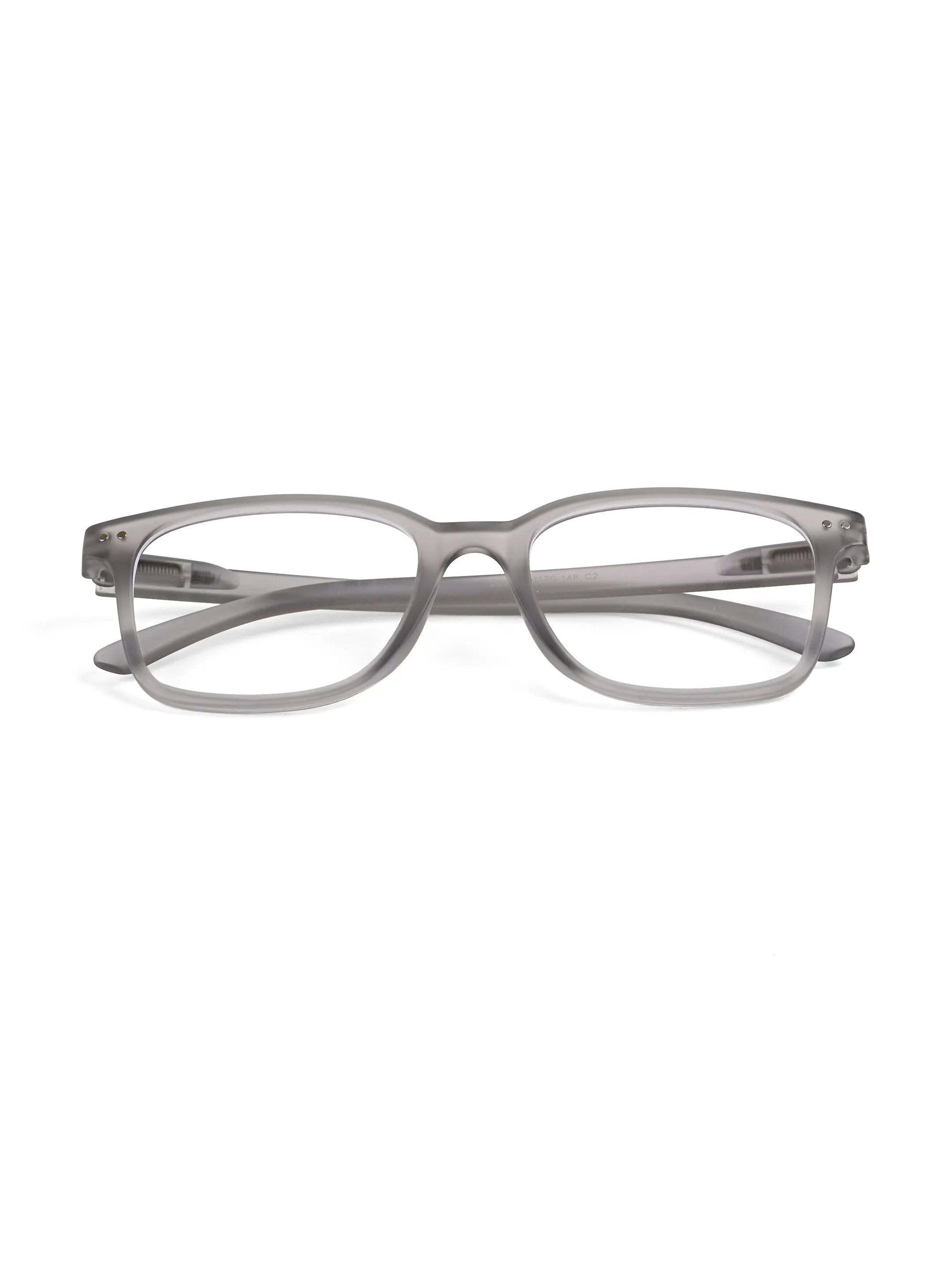 NexEye | Transparent Smoke Medium Full Rim RECTANGLE Computer Glasses for Men & Women [Blue Block]