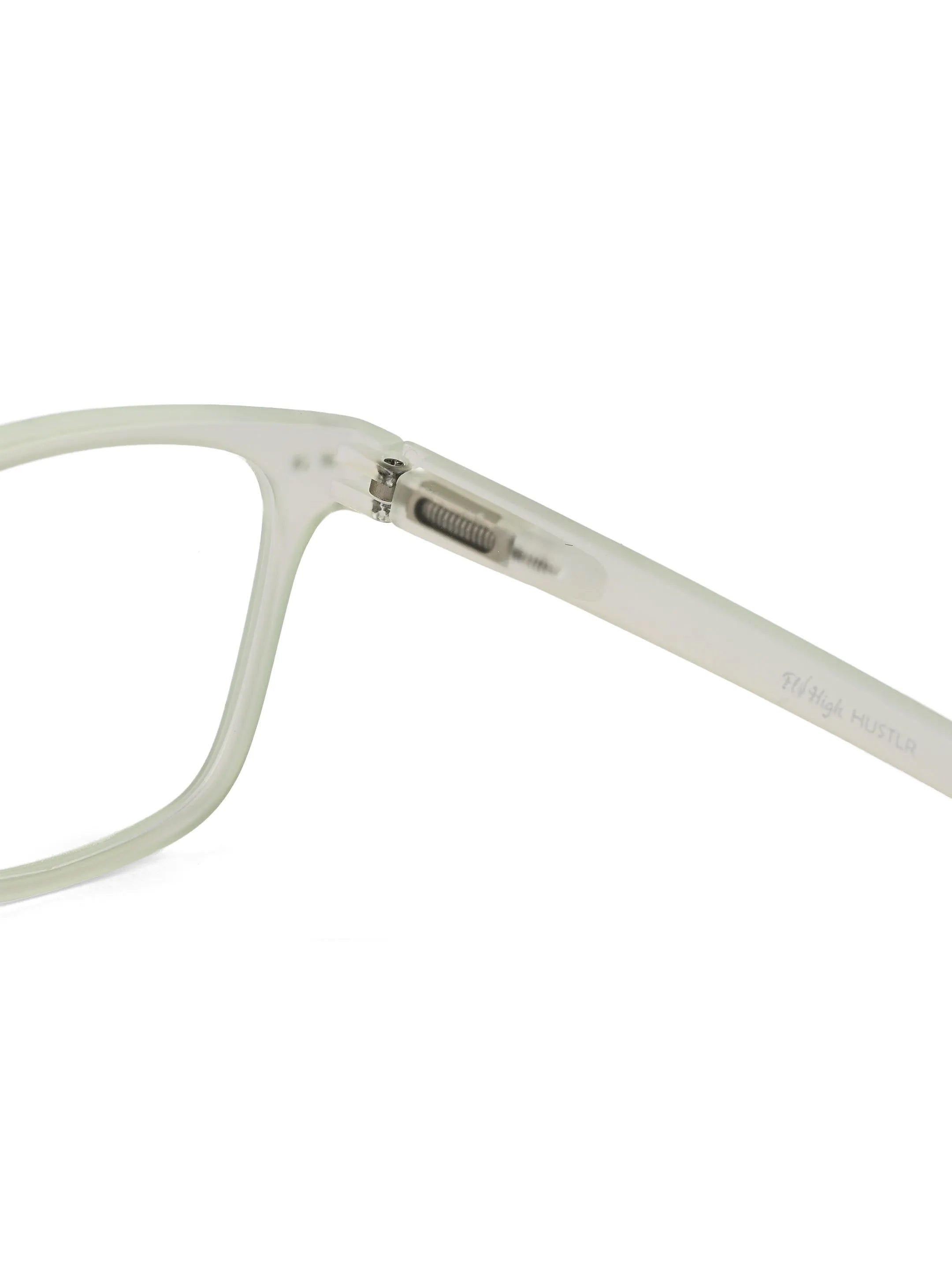 NexEye | Transparent Light Green Medium Full Rim RECTANGLE Computer Glasses for Men & Women [Blue Block]