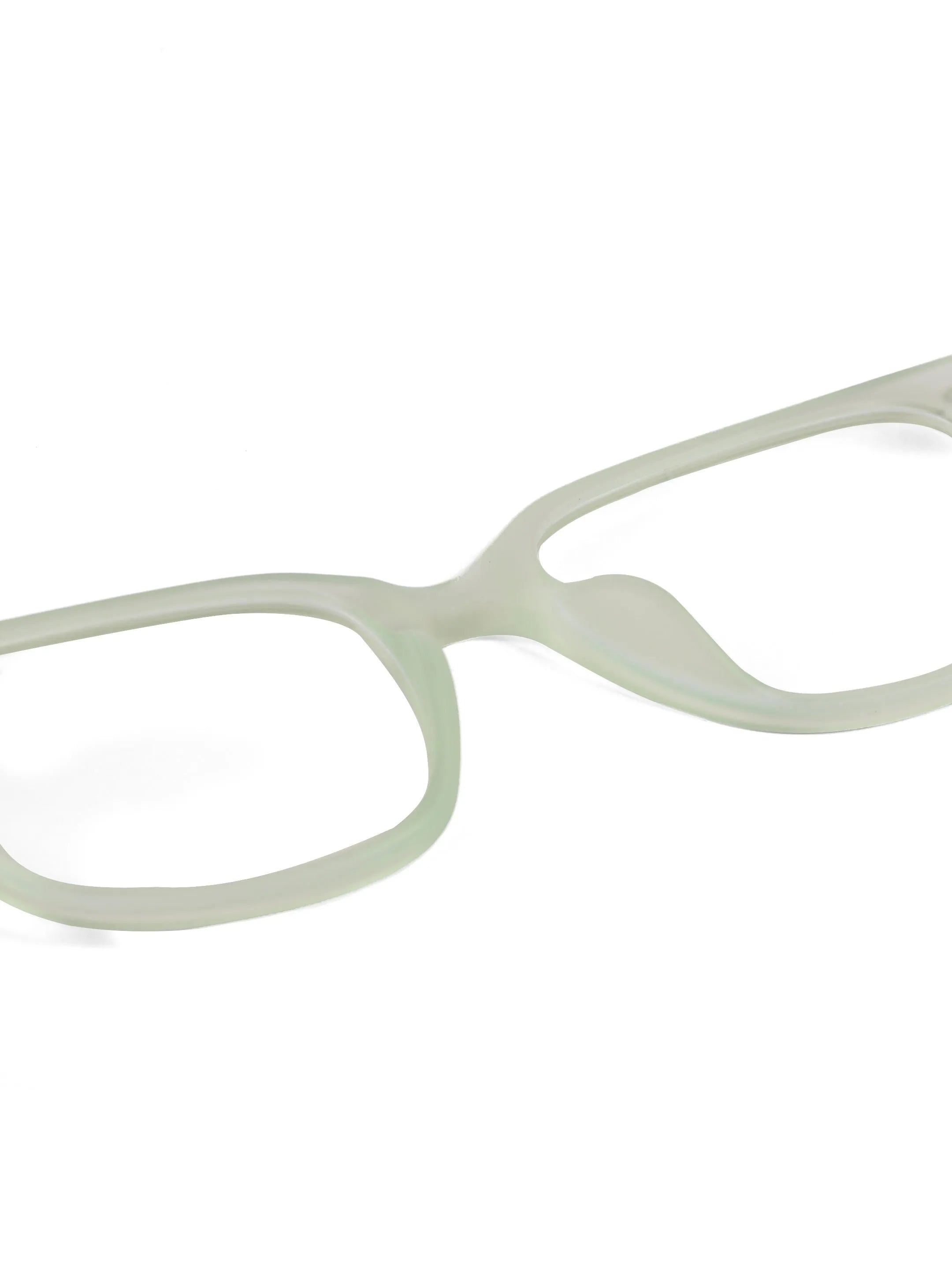 NexEye | Transparent Light Green Medium Full Rim RECTANGLE Computer Glasses for Men & Women [Blue Block]