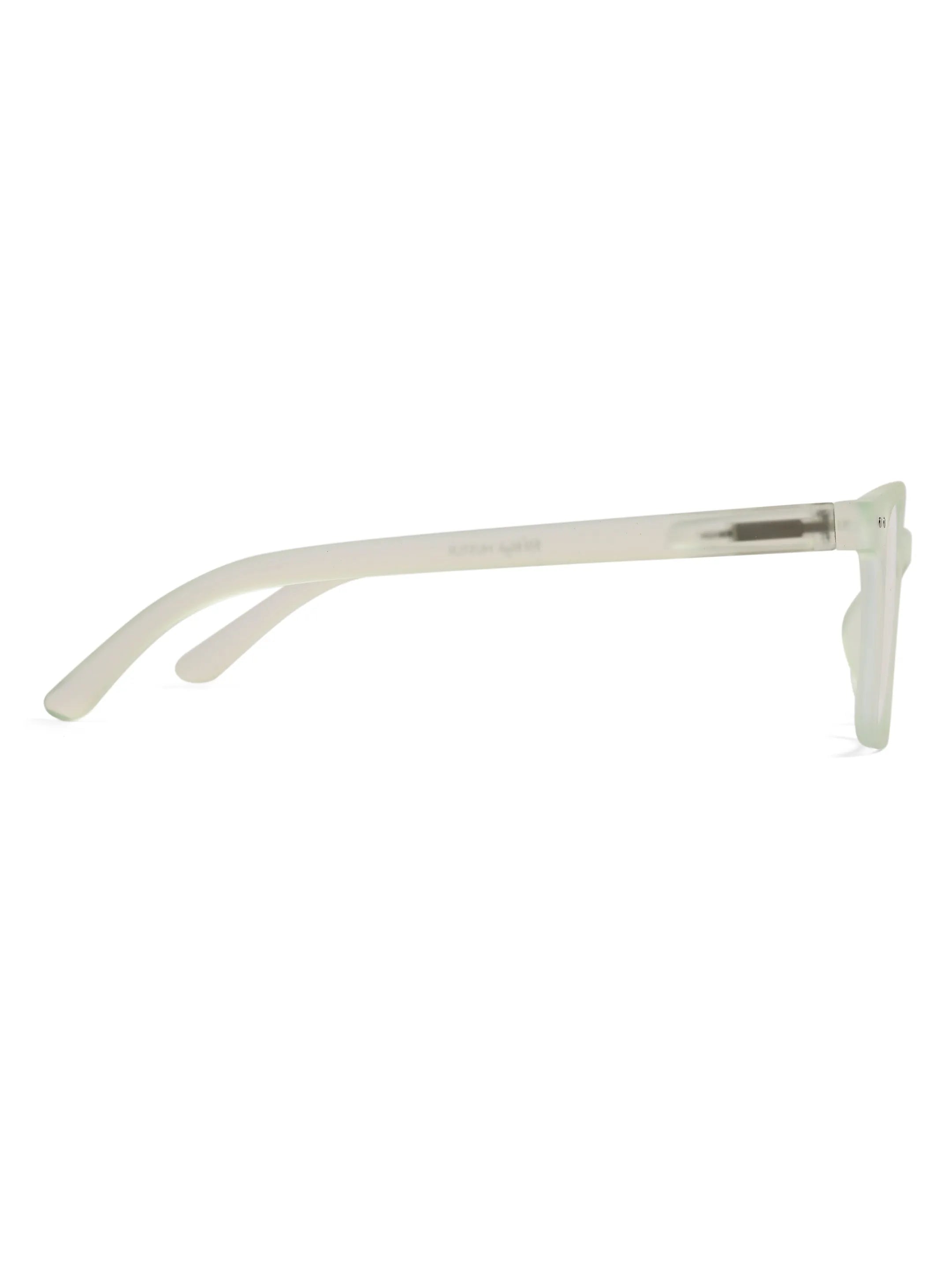 NexEye | Transparent Light Green Medium Full Rim RECTANGLE Computer Glasses for Men & Women [Blue Block]