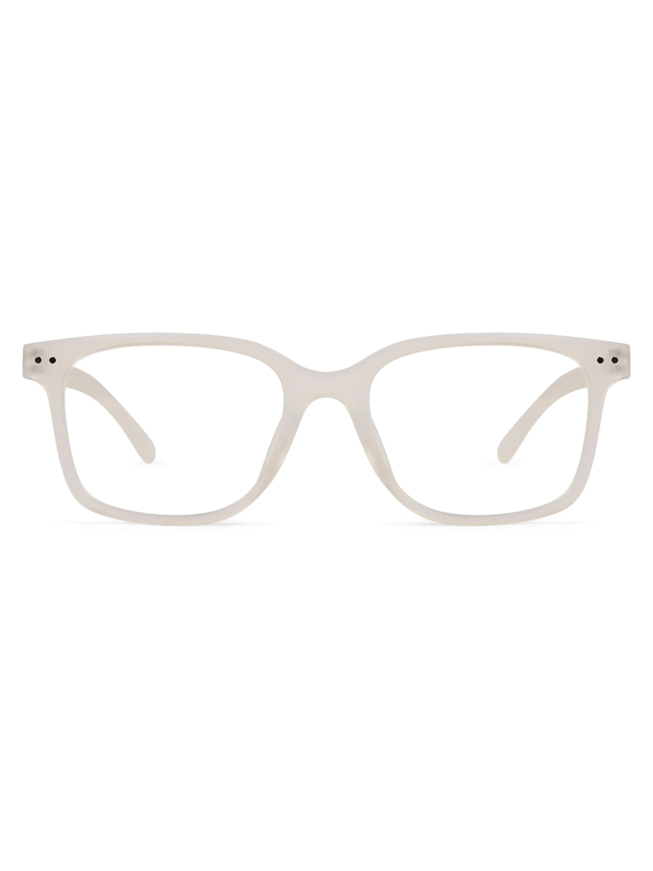 NexEye | Transparent Medium Full Rim RECTANGLE Computer Glasses for Men & Women [Blue Block]
