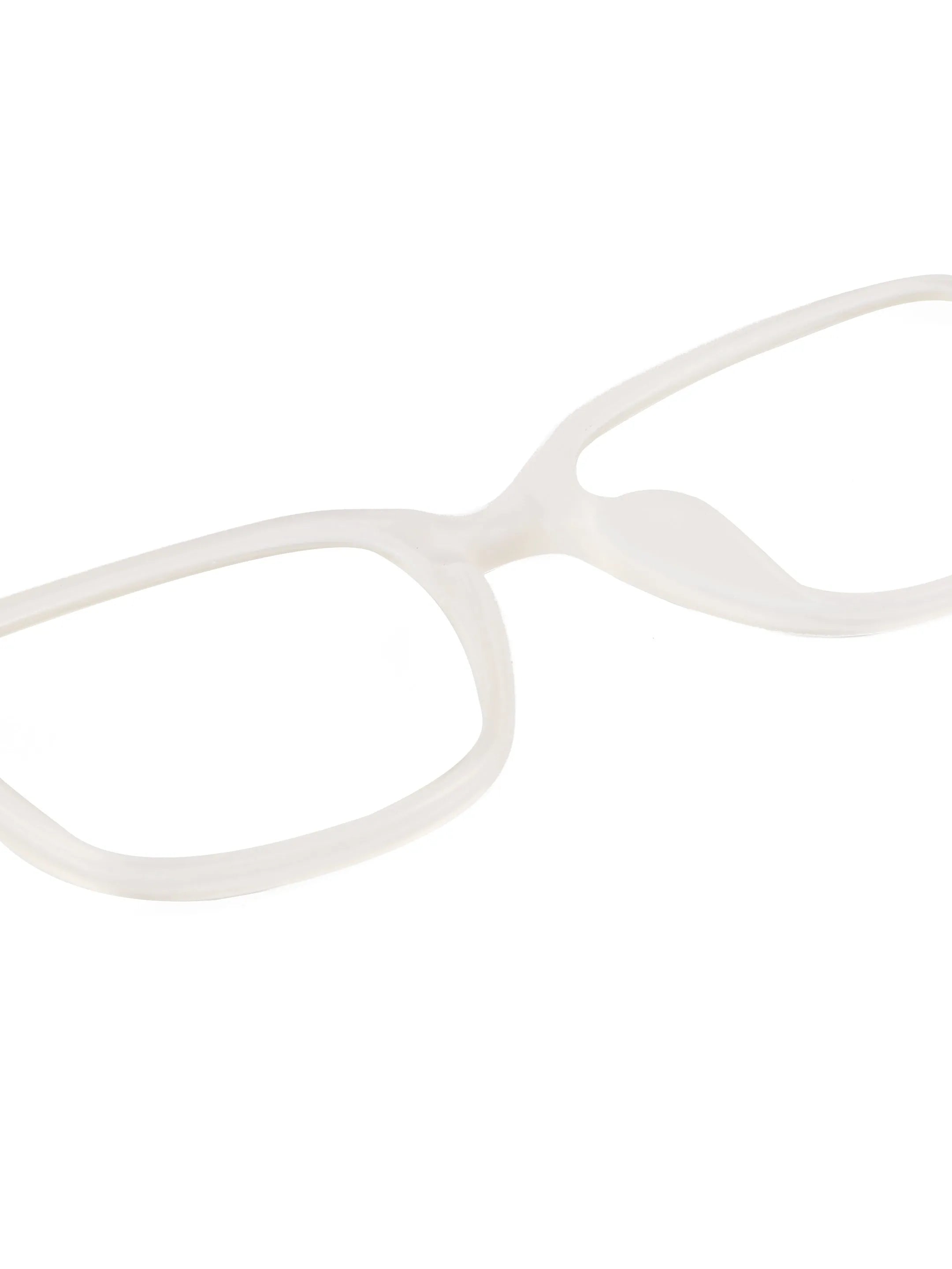 NexEye | Cream Medium Full Rim RECTANGLE Computer Glasses for Men & Women [Blue Block]