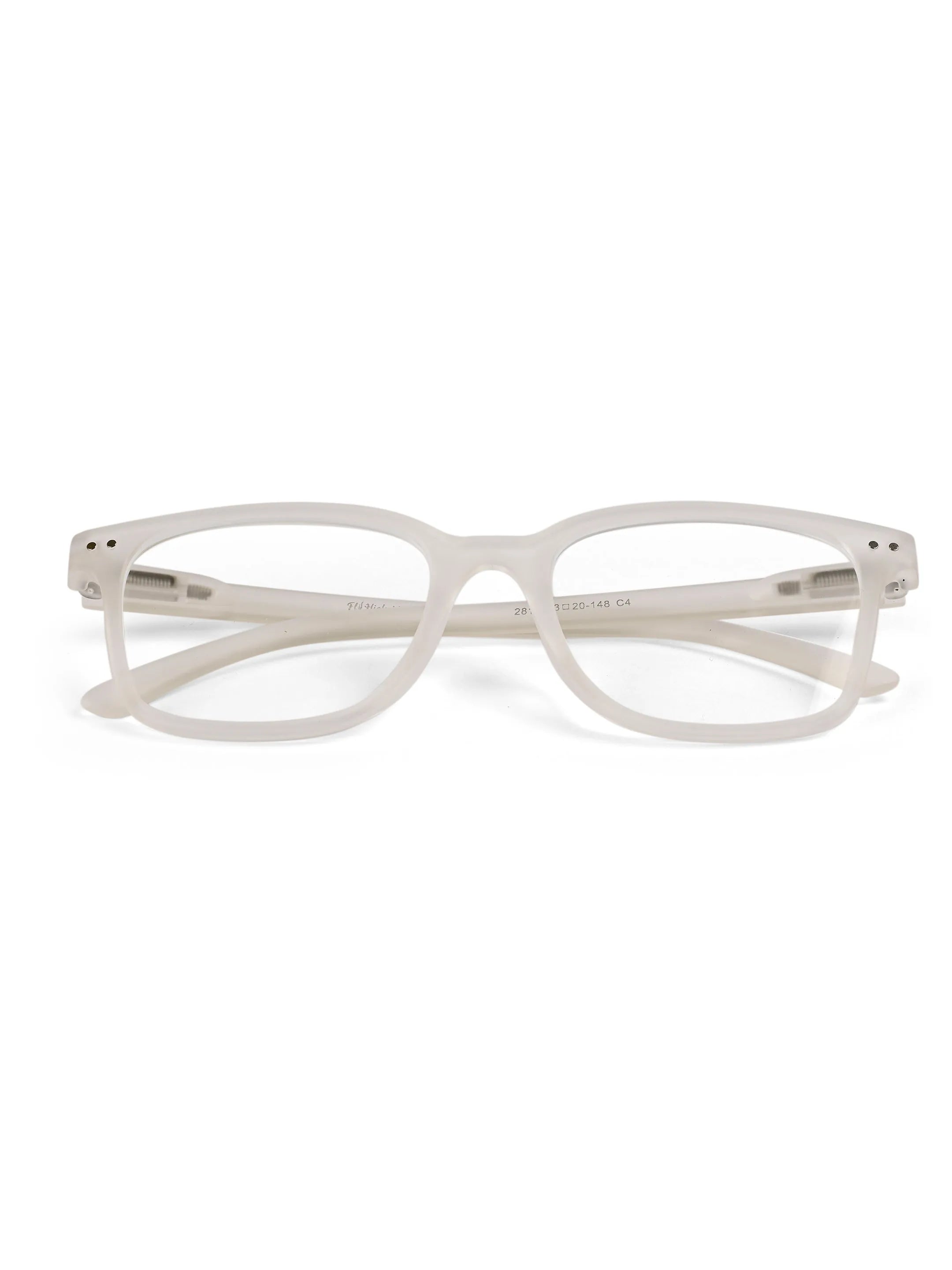 NexEye | Transparent Medium Full Rim RECTANGLE Computer Glasses for Men & Women [Blue Block]