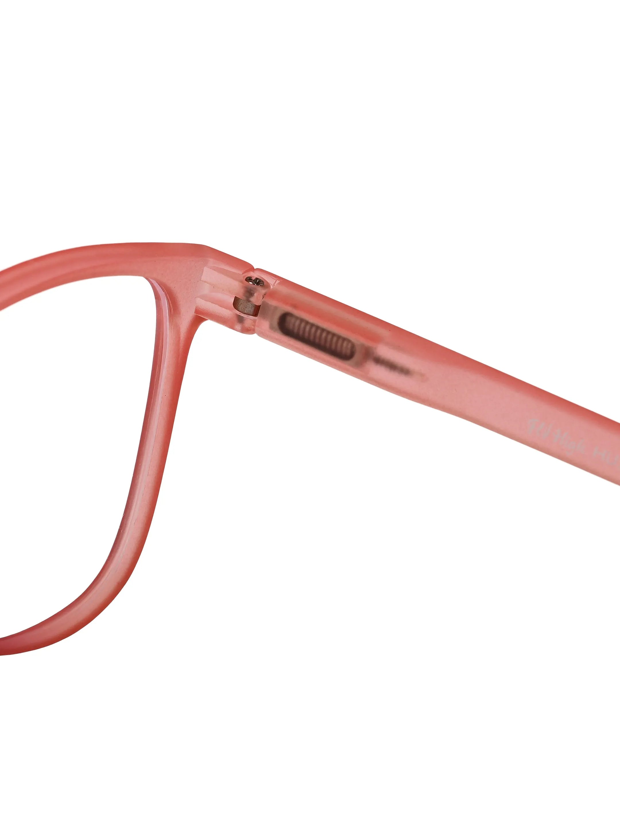 Focusly | Transparent Red Medium Full Rim RECTANGLE Computer Glasses for Men & Women [Blue Block]