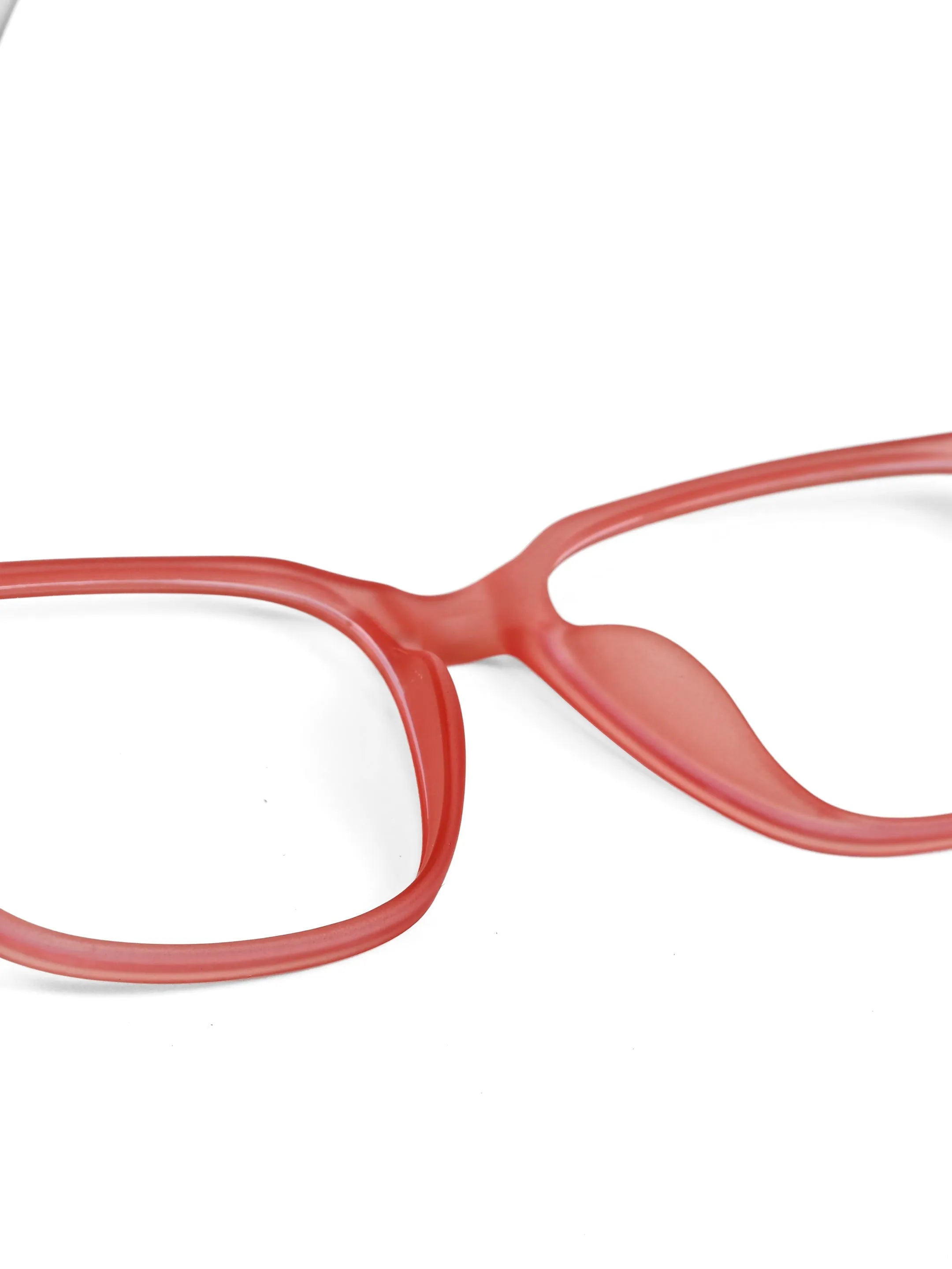 Focusly | Transparent Red Medium Full Rim RECTANGLE Computer Glasses for Men & Women [Blue Block]