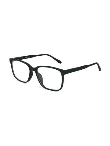 Focusly | Green Medium Full Rim RECTANGLE Computer Glasses for Men & Women [Blue Block]