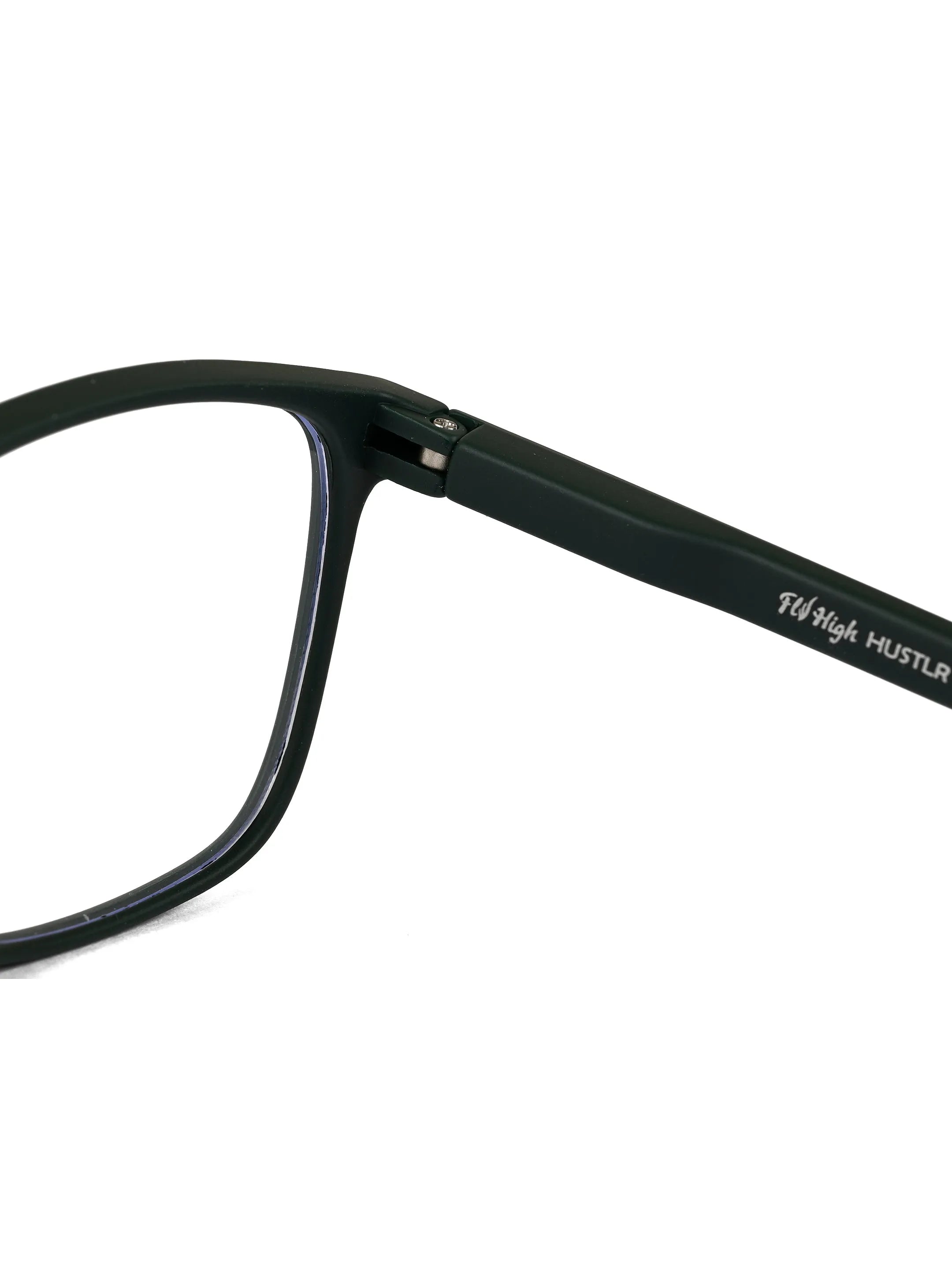 Focusly | Green Medium Full Rim RECTANGLE Computer Glasses for Men & Women [Blue Block]