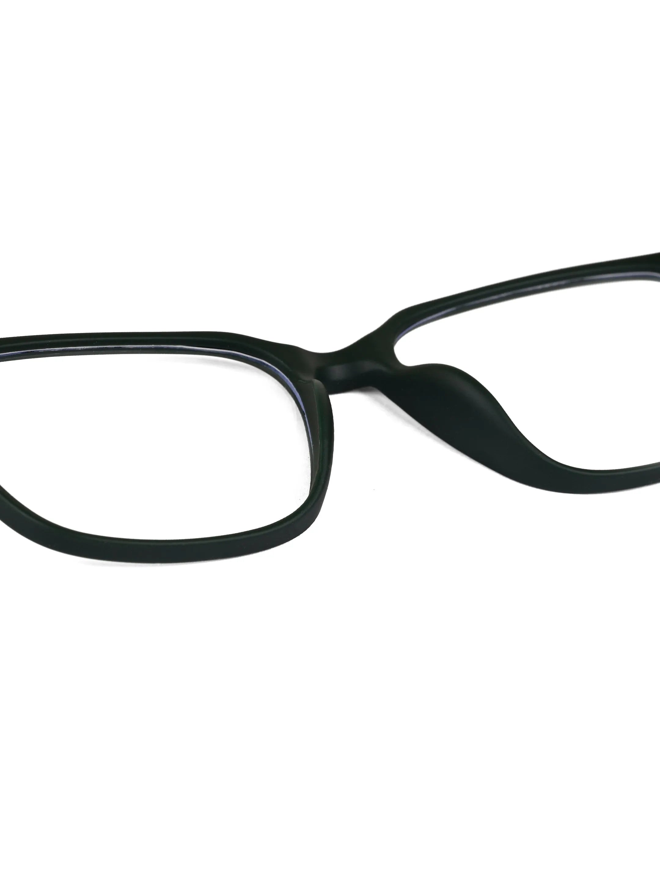 Focusly | Green Medium Full Rim RECTANGLE Computer Glasses for Men & Women [Blue Block]