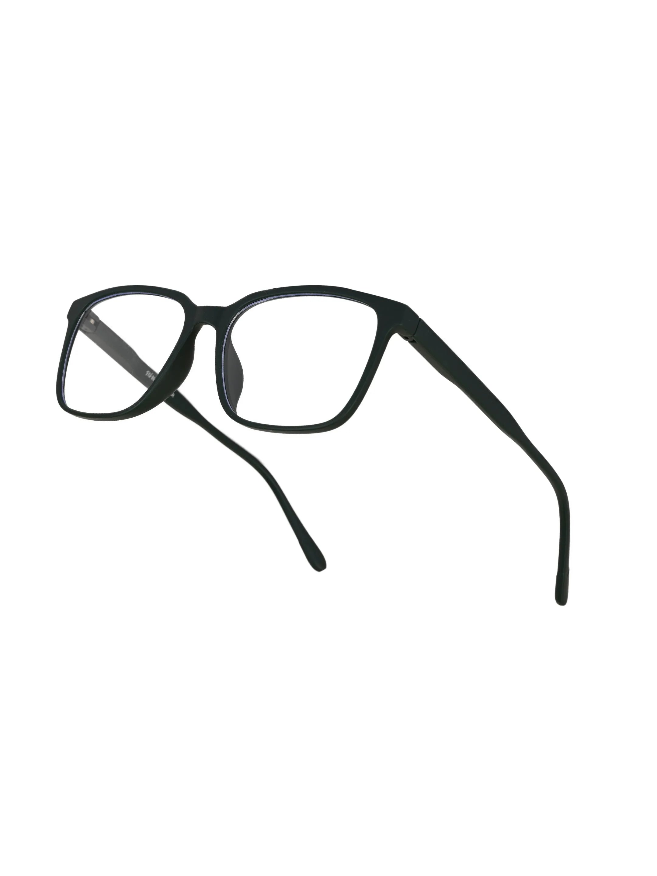 Focusly | Green Medium Full Rim RECTANGLE Computer Glasses for Men & Women [Blue Block]