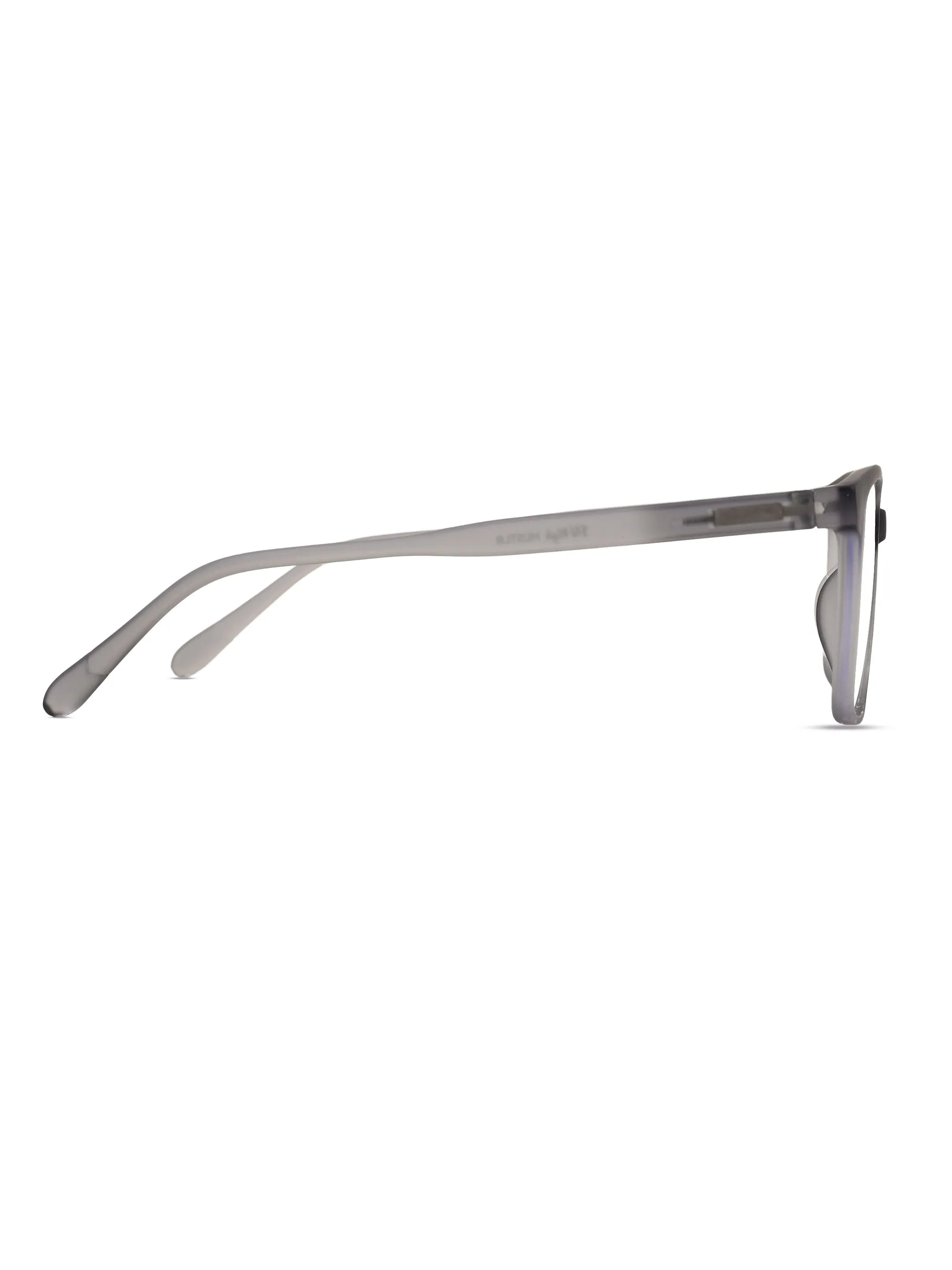Focusly | Transparent Smoke Medium Full Rim RECTANGLE Computer Glasses for Men & Women [Blue Block]