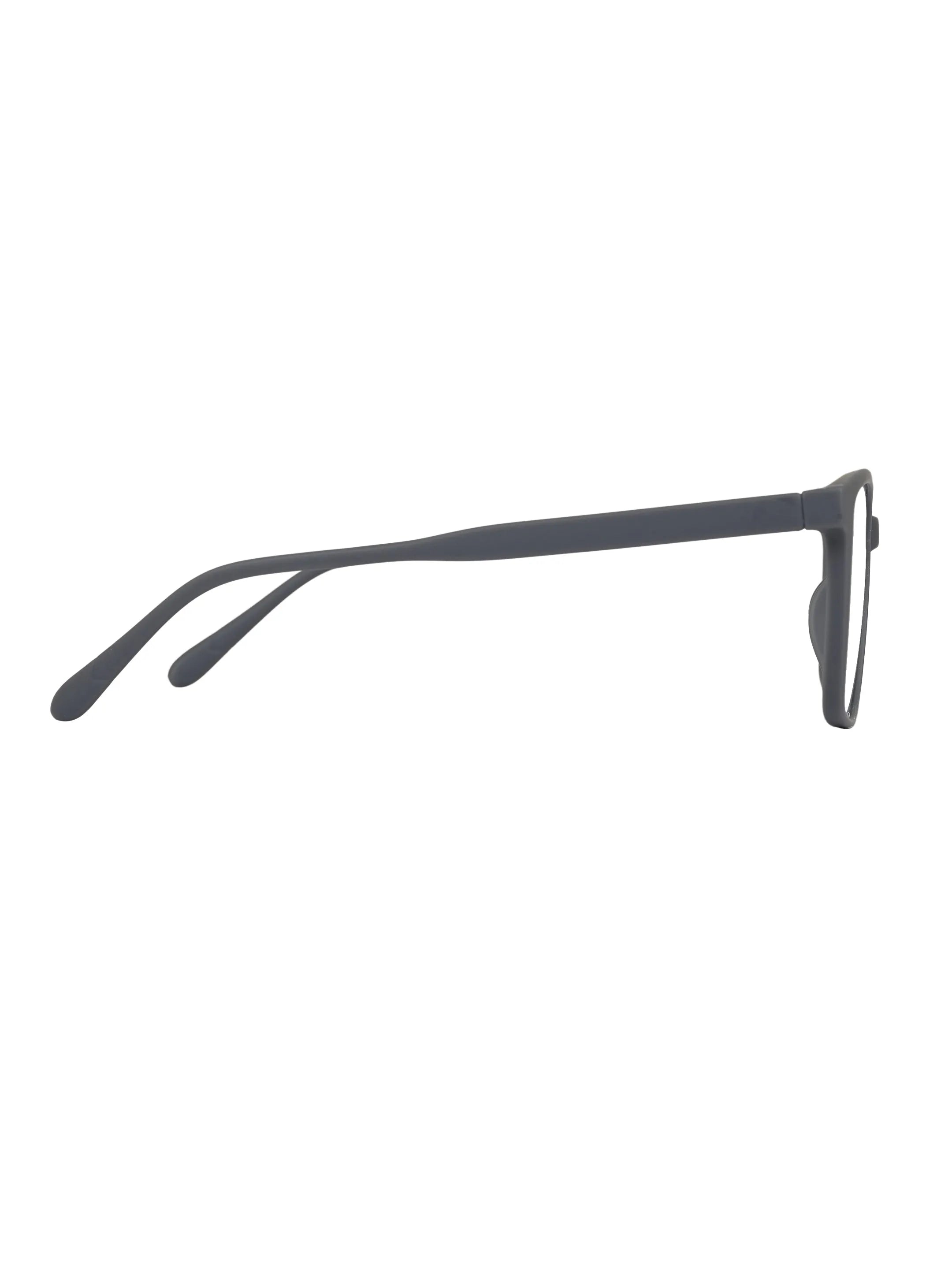Focusly | Grey Medium Full Rim RECTANGLE Computer Glasses for Men & Women [Blue Block]
