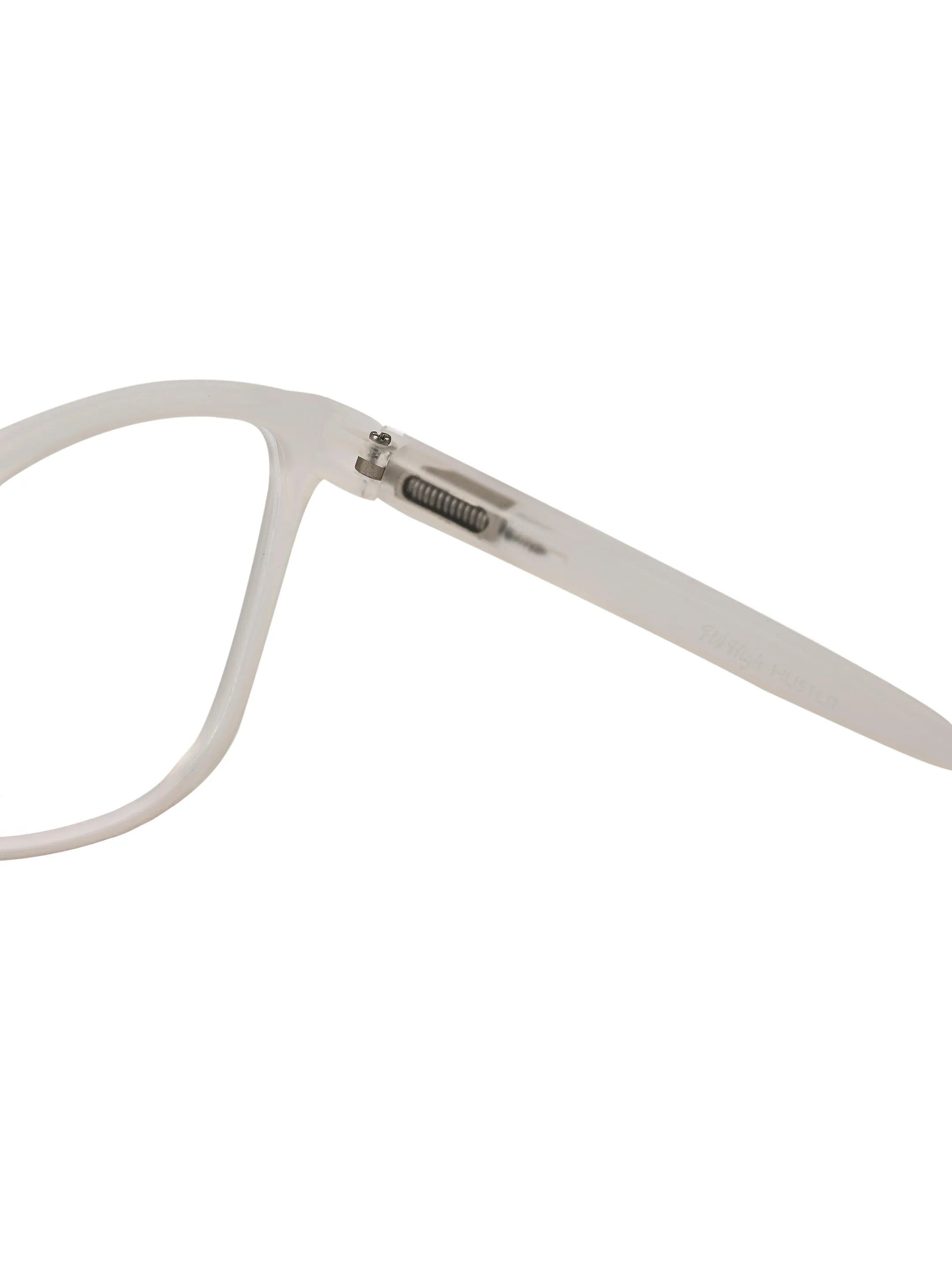 Focusly | Transparent Medium Full Rim RECTANGLE Computer Glasses for Men & Women [Blue Block]
