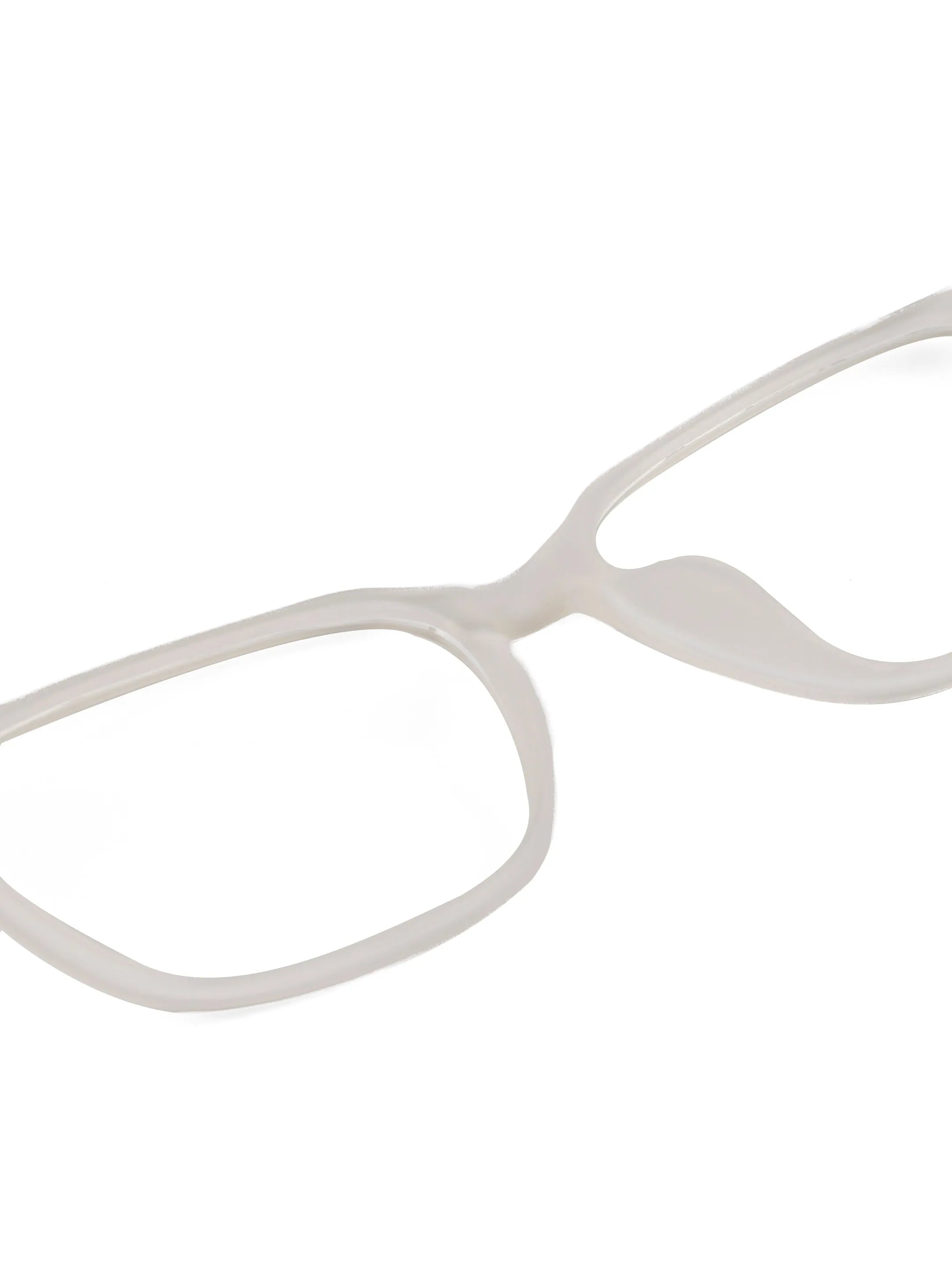 Focusly | Transparent Medium Full Rim RECTANGLE Computer Glasses for Men & Women [Blue Block]