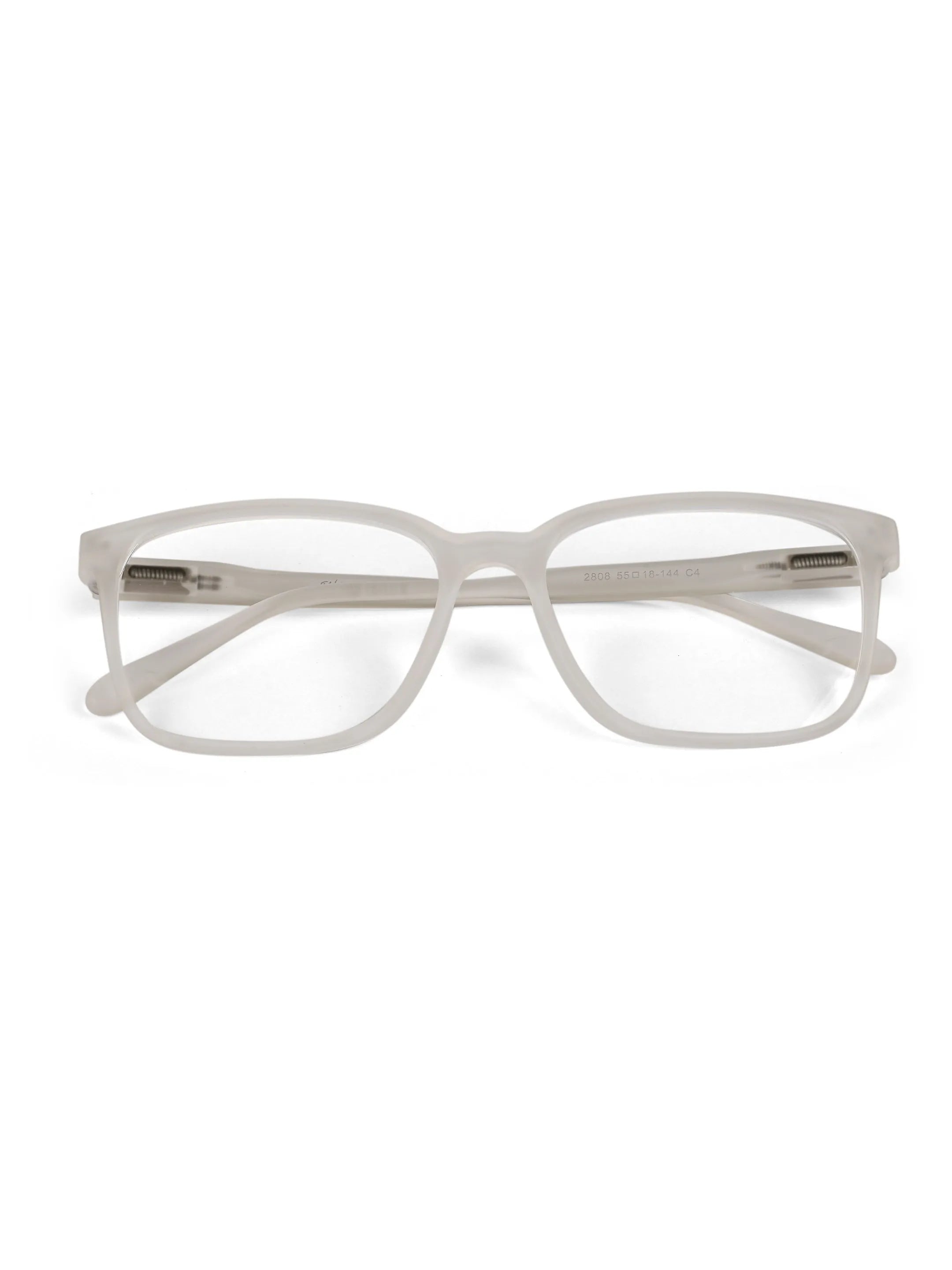 Focusly | Transparent Medium Full Rim RECTANGLE Computer Glasses for Men & Women [Blue Block]