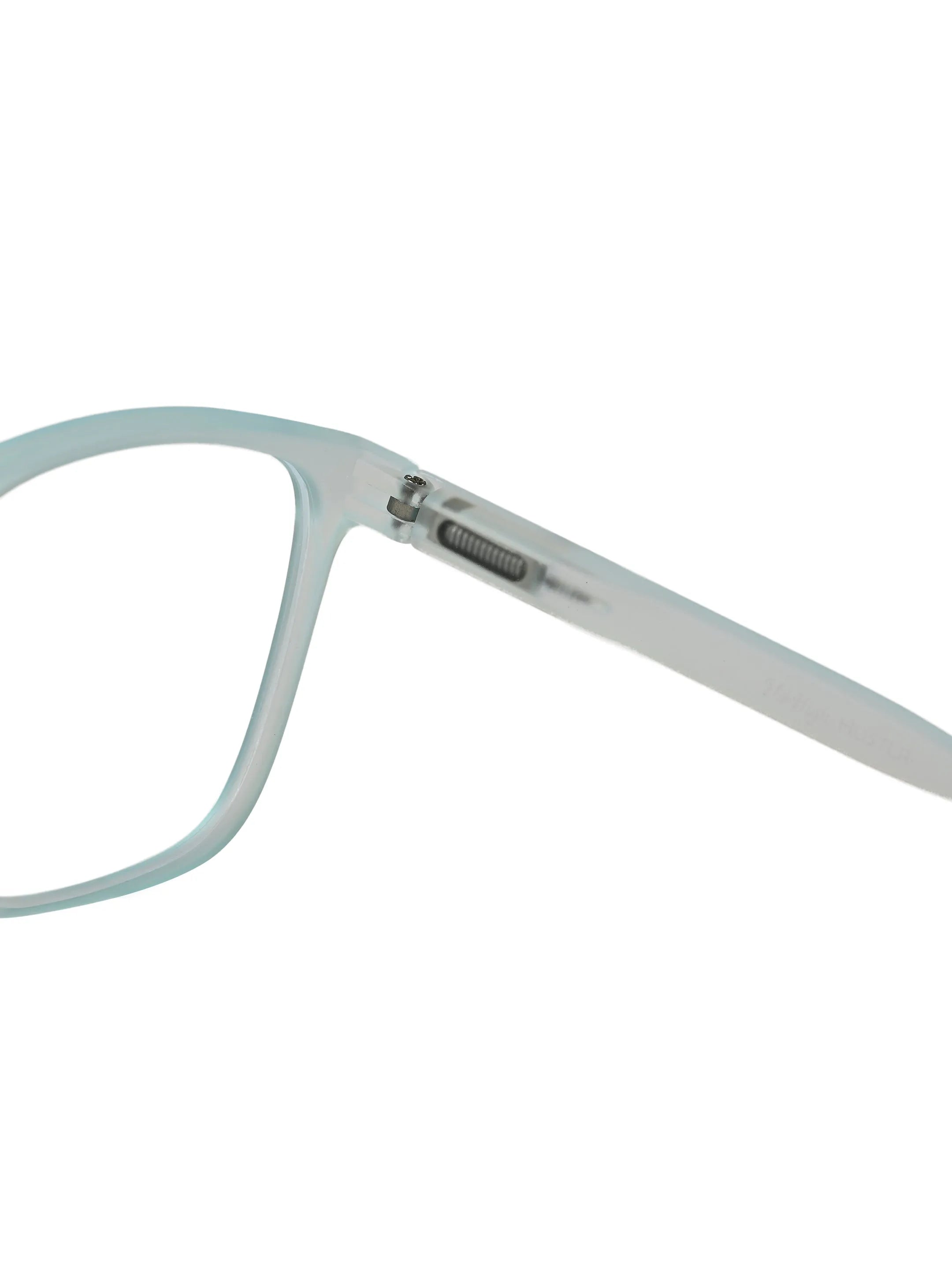 Focusly | Transparent Skyblue Medium Full Rim RECTANGLE Computer Glasses for Men & Women [Blue Block]